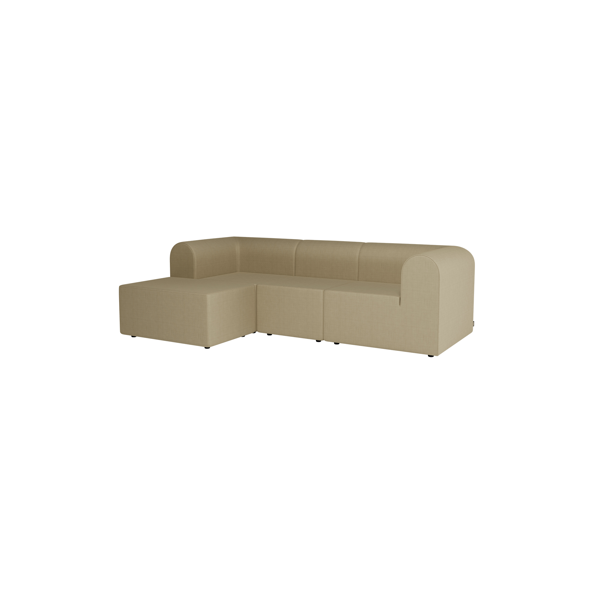 Montana Furniture - Paradigm 3-personers sofa med puf, Technicolour 0210