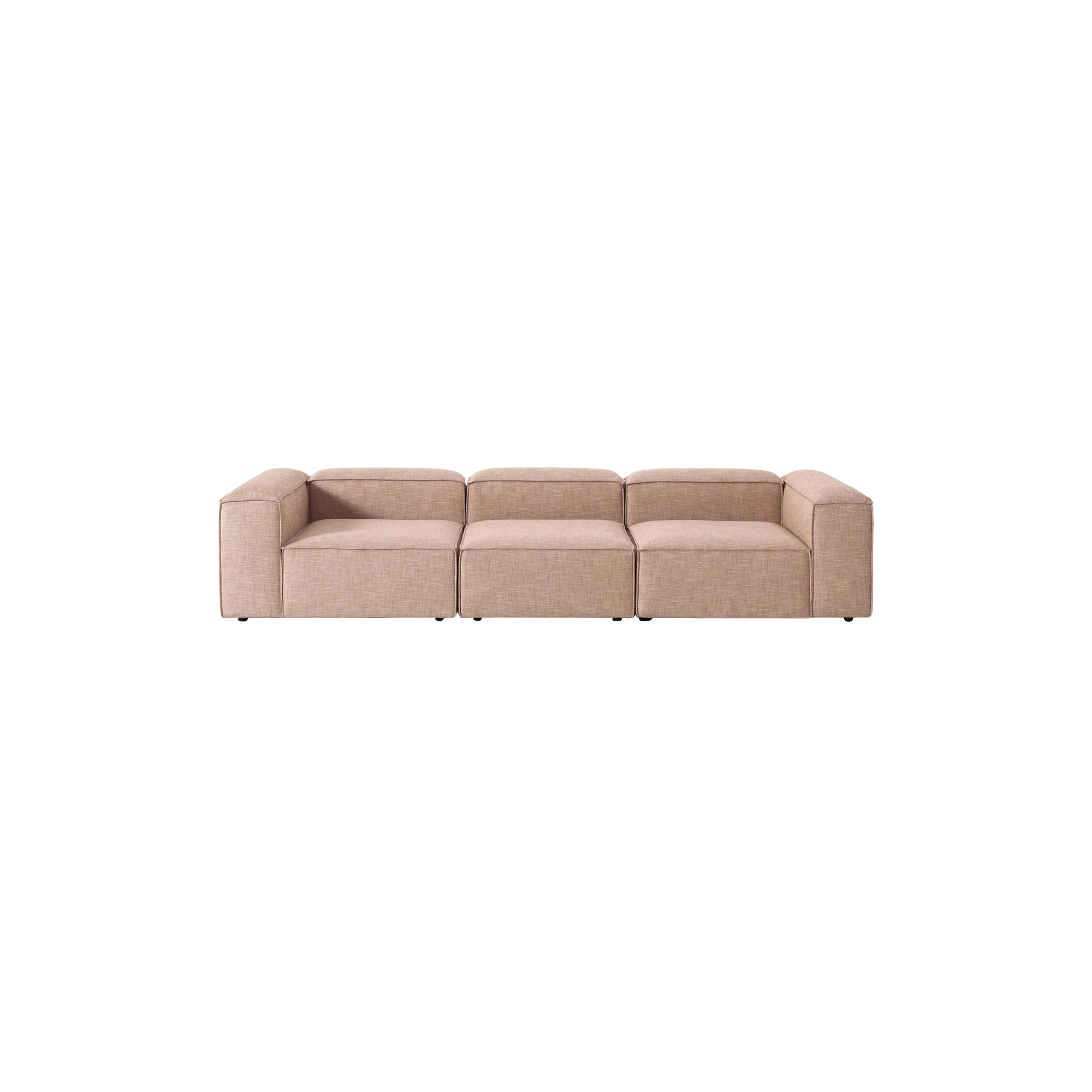 Westwing Collection - Lennon 4-Seater Sofa Modular, linen blend rust coloured