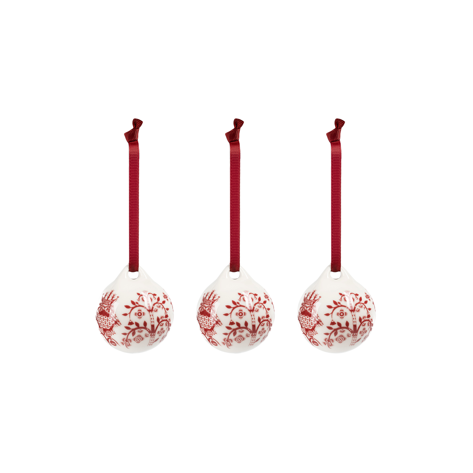 Iittala - Taika ornamenter 3 stk., granatrød
