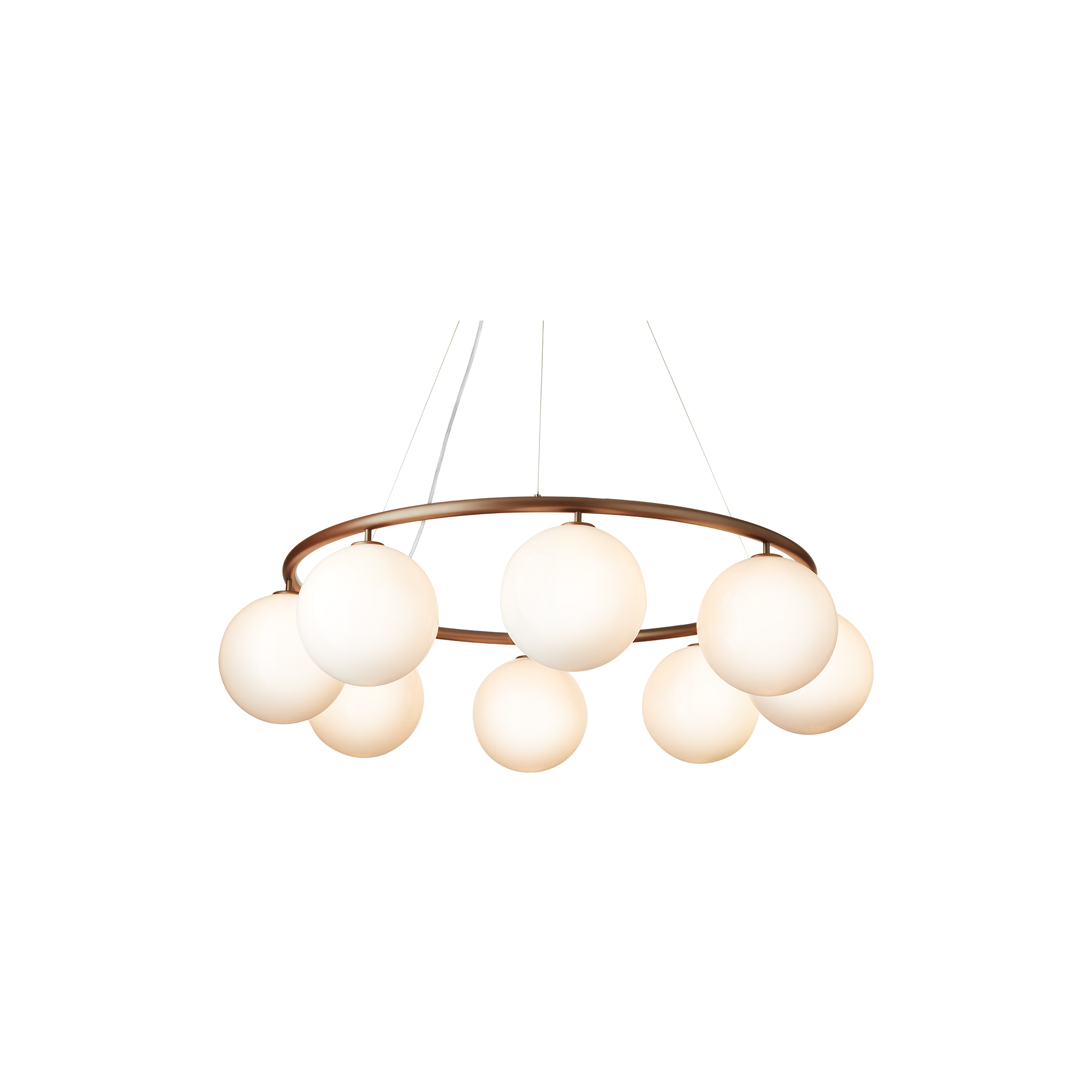 Nuura - Miira 8 Circular Pendant, dark bronze/opal