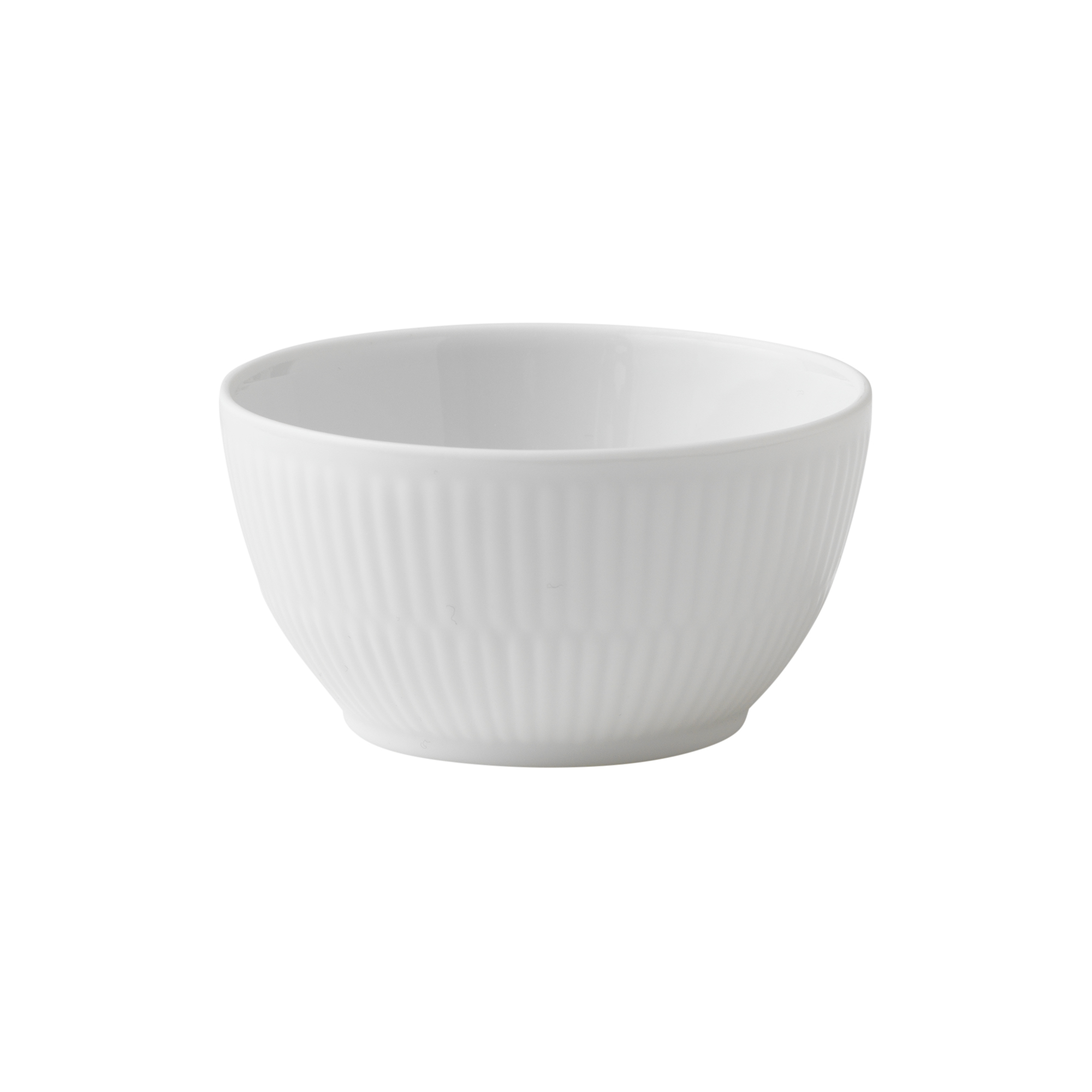 Royal Copenhagen - Hvid Riflet sukkerskål 15 cl - 15cl