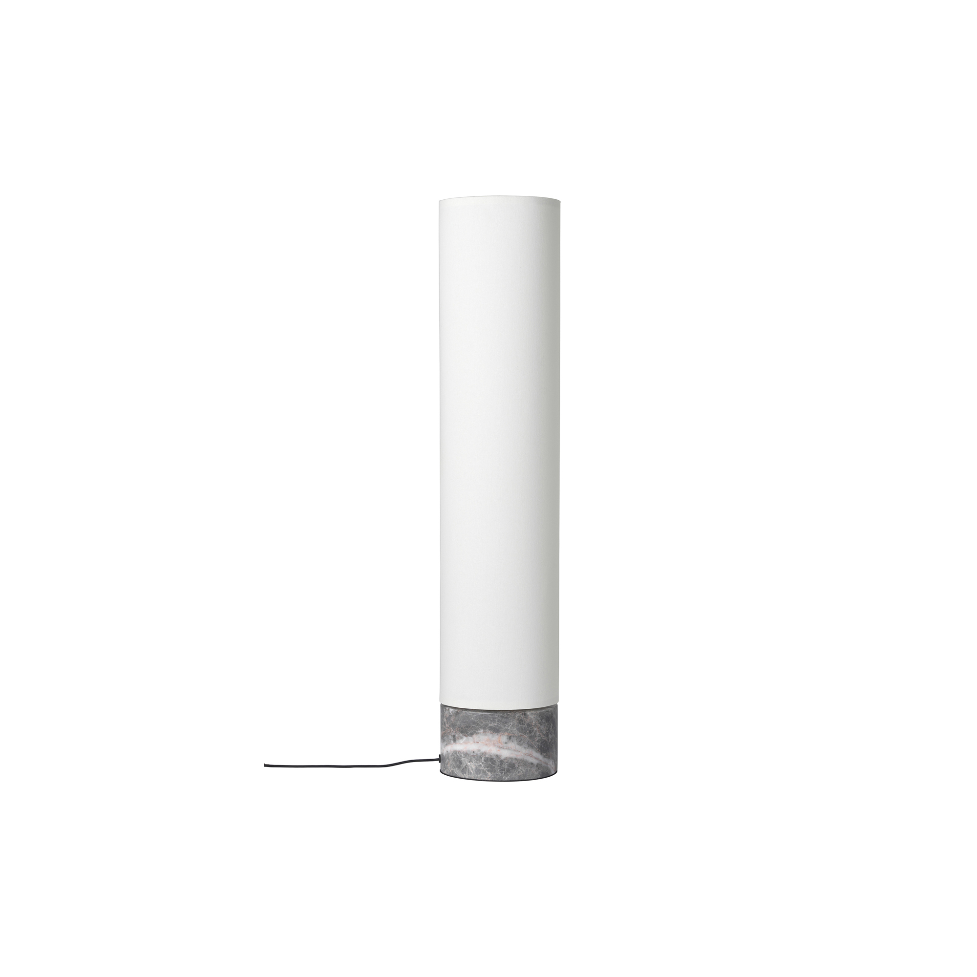 GUBI - Unbound Floor Lamp, grey marble/white - H: 80 x B: 13,8 x D: 17 cm.