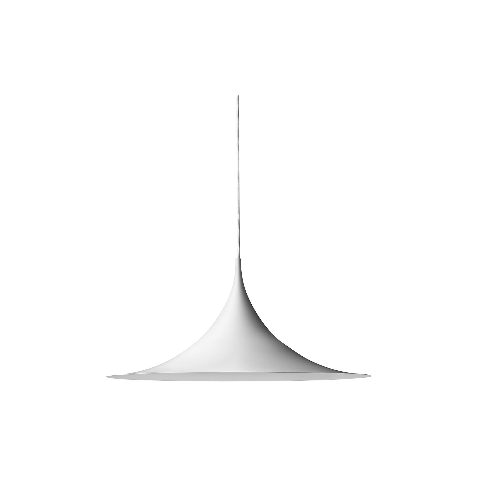 GUBI - Semi Pendant, white semi matt - H: 31 x Ø 47 cm.