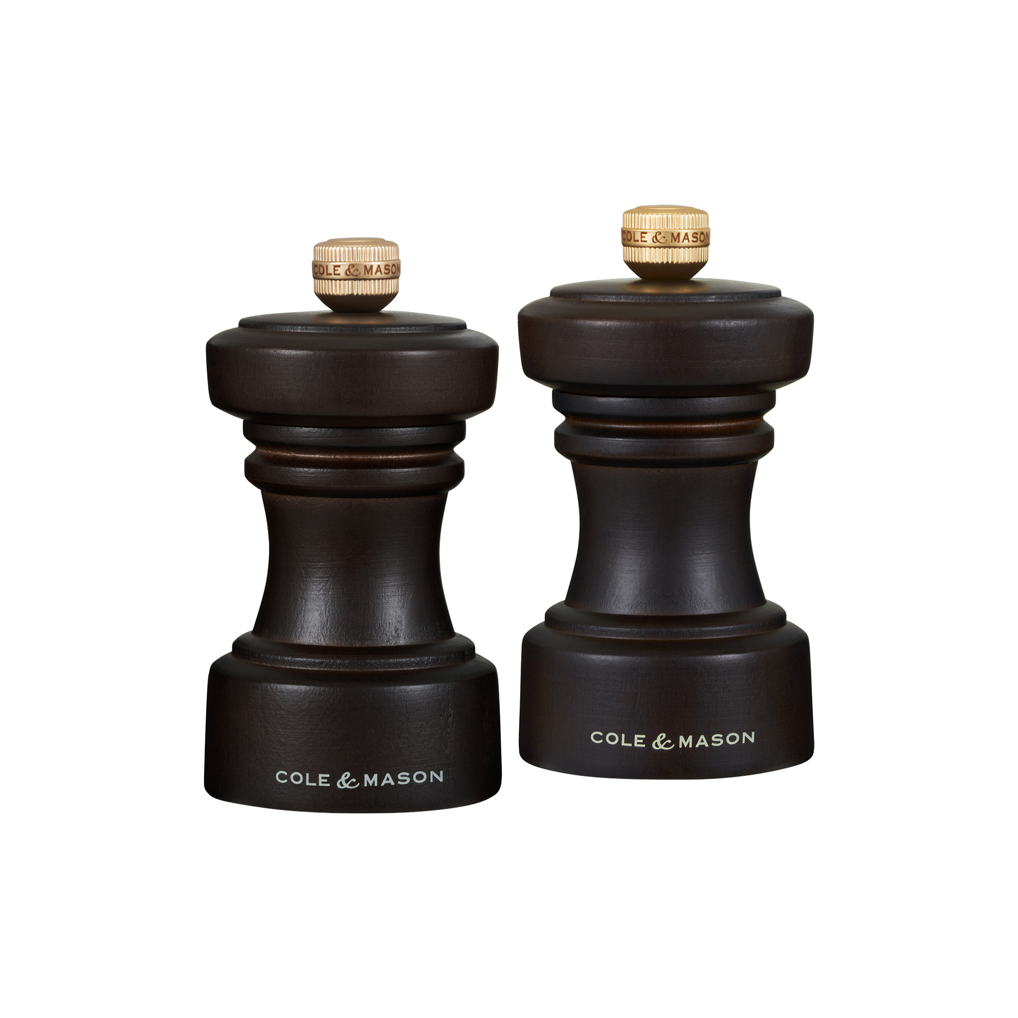 Cole & Mason - Hoxton Salt and pepper set, mørk brun