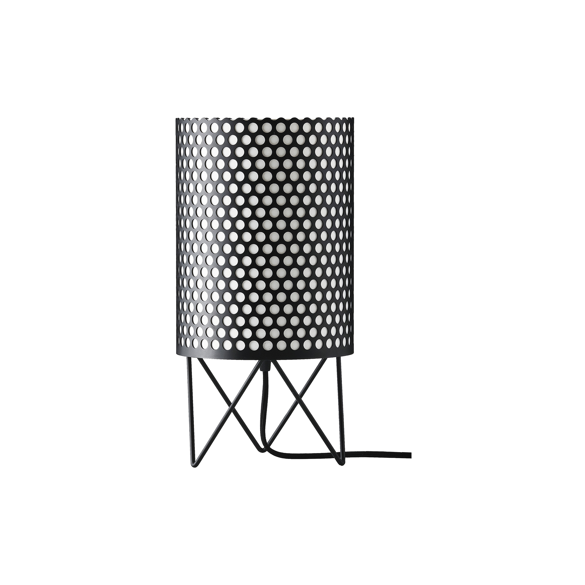 GUBI - ABC Table Lamp, black semi matt - H: 35,5 x Ø 18 cm.