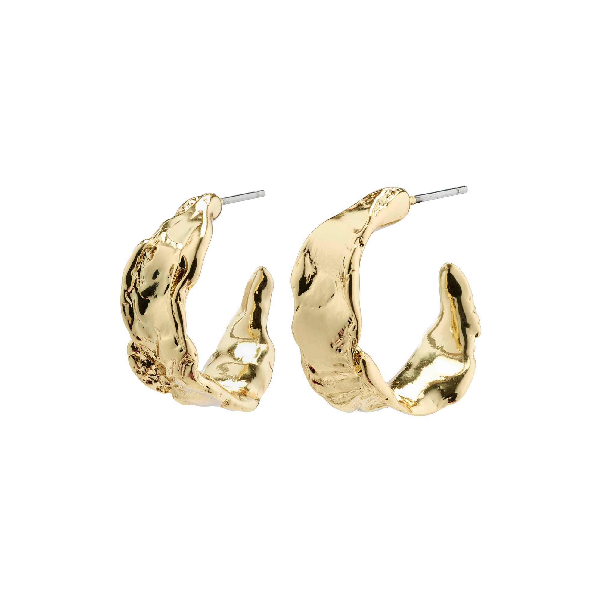Pilgrim - ELARA Organic Shaped Øreringe, gold plated