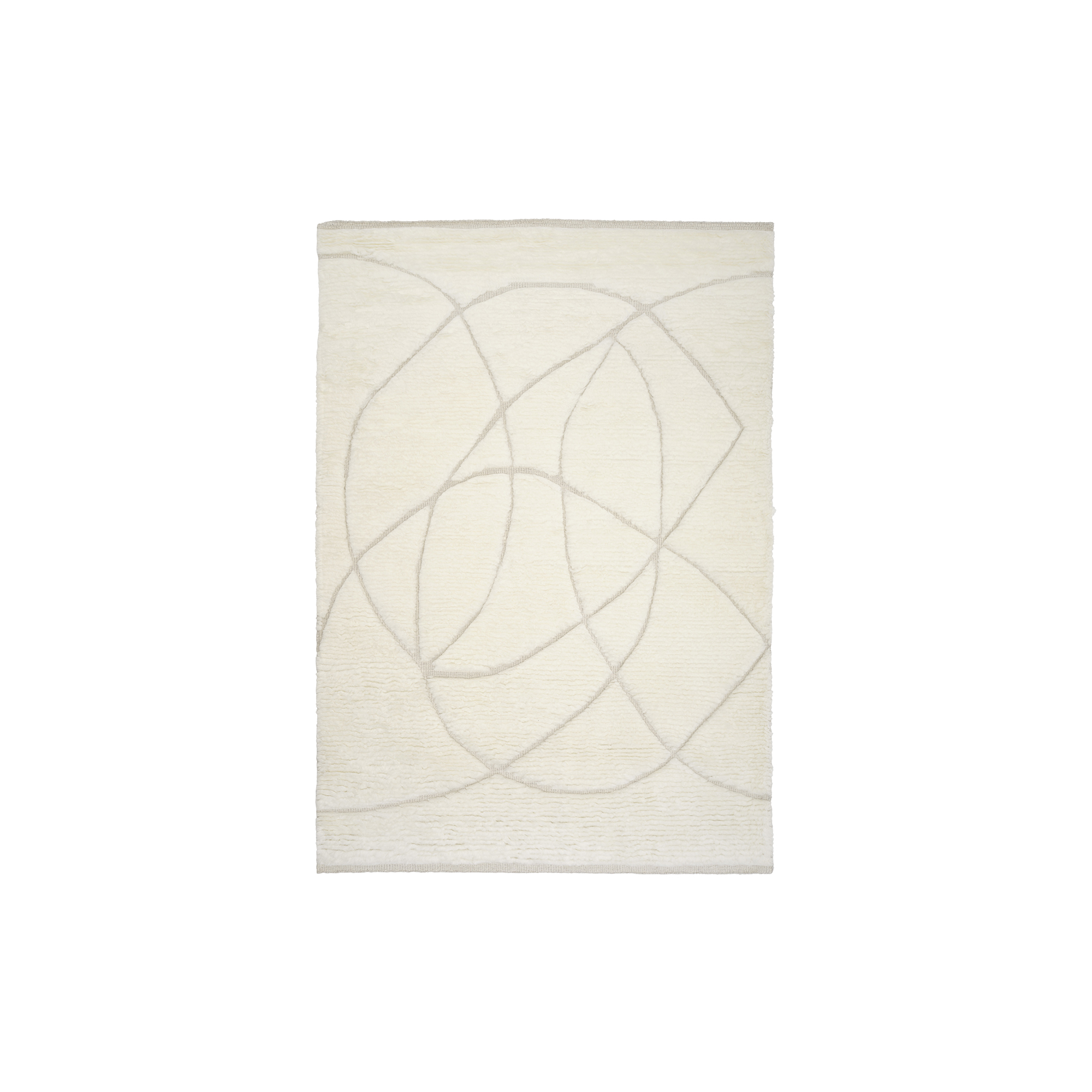 Linie Design - Lineal Sweep gulvtæppe, white - 140x200 cm