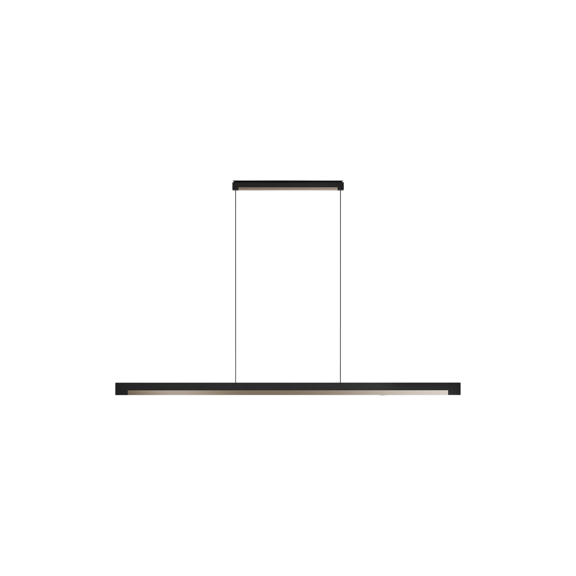 LIGHT-POINT - INLAY S1400 LINEAR pendel, matt black/satin gold - H: 350 x L: 140 x B: 5 cm.