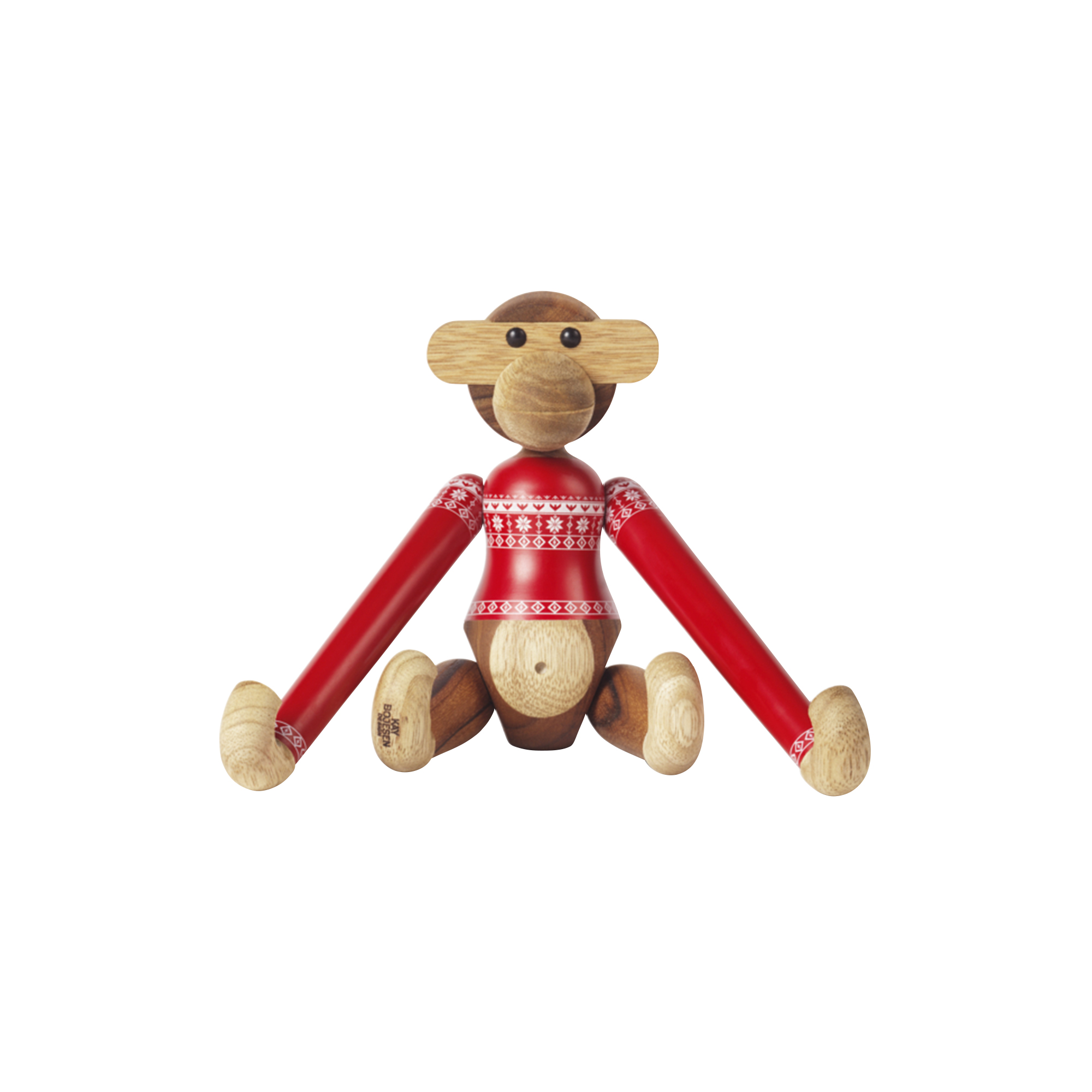 Kay Bojesen Denmark - Abe Julesweater 2024 lille teak/limba, Monkey - Small