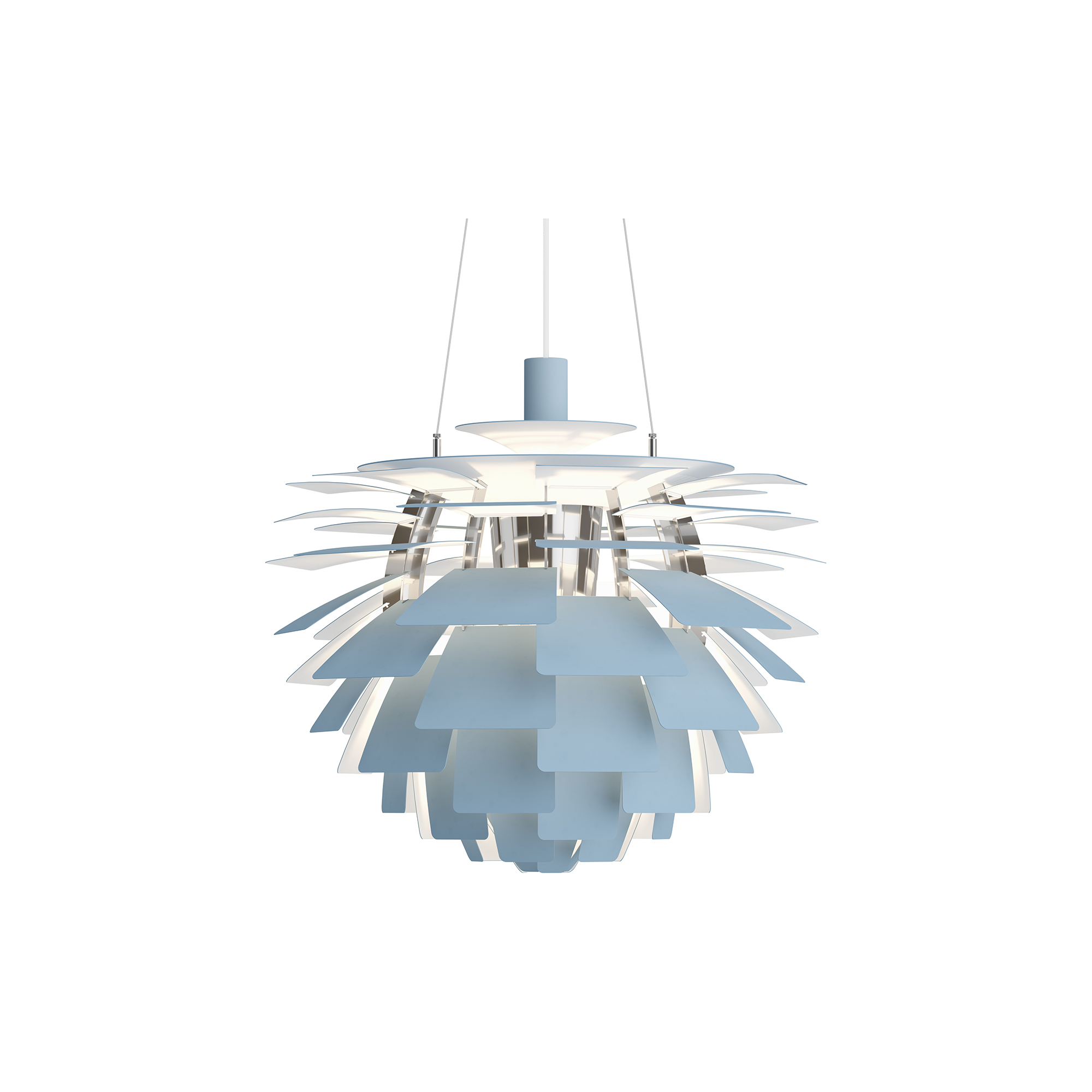 Louis Poulsen - PH Artichoke, dusty blue/high lustre chrome plated