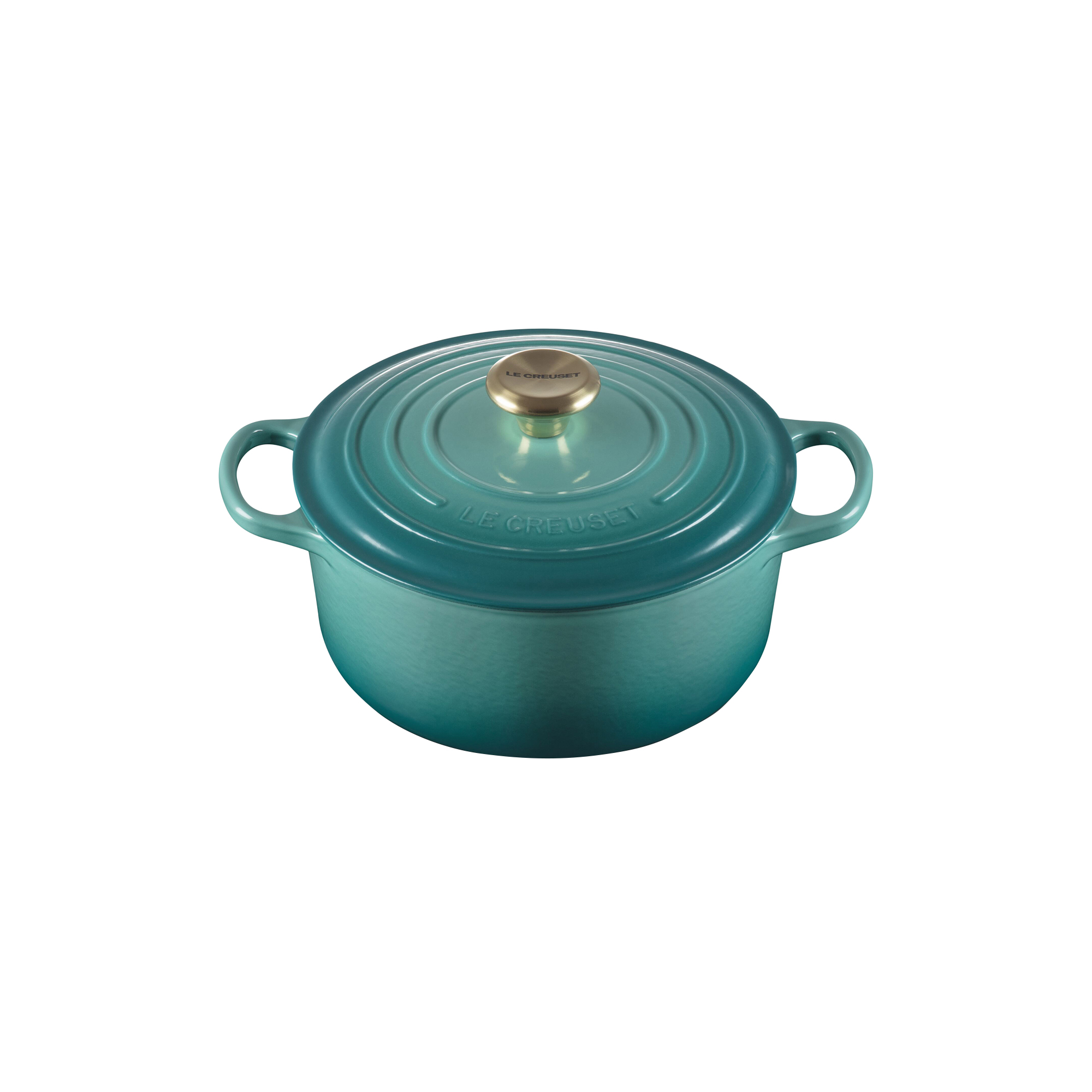 Le Creuset - Signature rund støbejernsgryde Ø 24 cm, bleu riviera - Ø24 cm