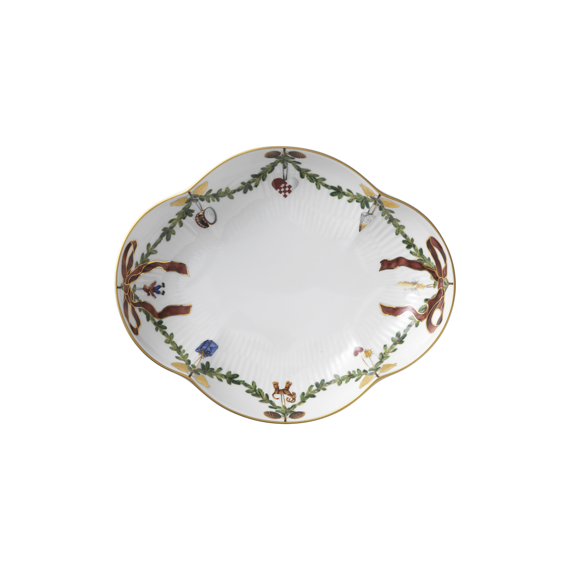 Royal Copenhagen - Stjerne Riflet Jul fad 22 cm