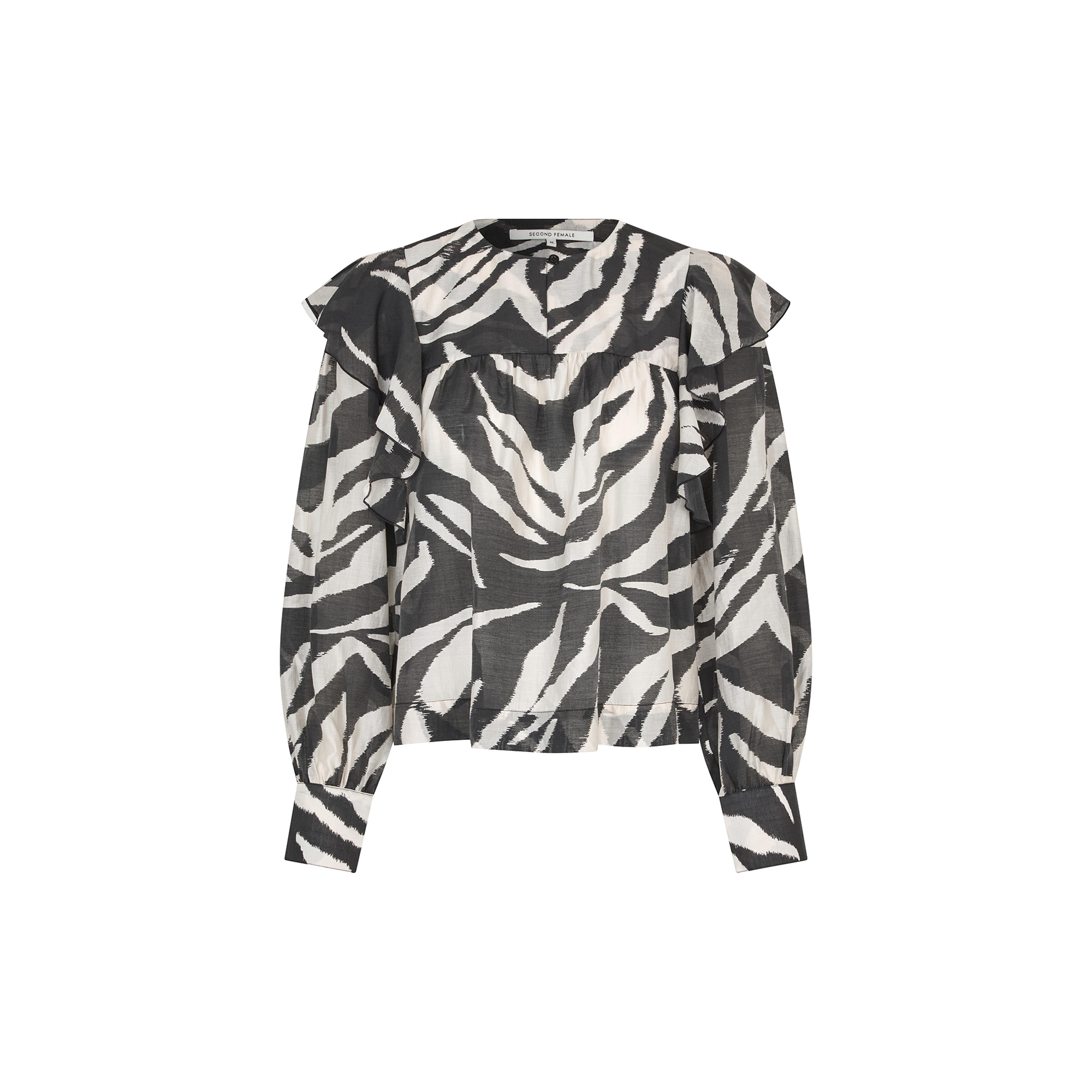 Second Female - Zenula Ruffle Blouse, soft beige - Str. M