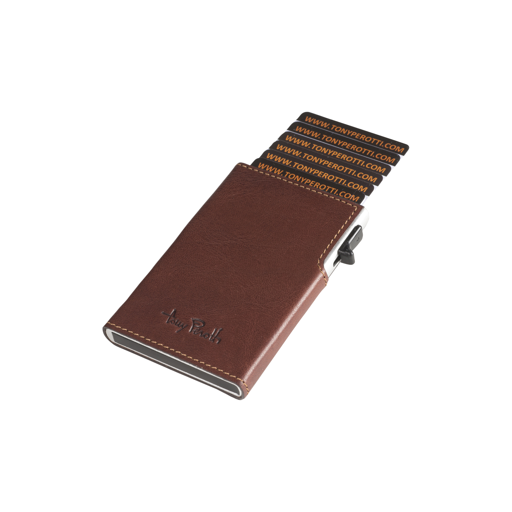 Tony Perotti - Furbo Slim Cardholder, dark brown - 6.5x9.7x1.10 cm