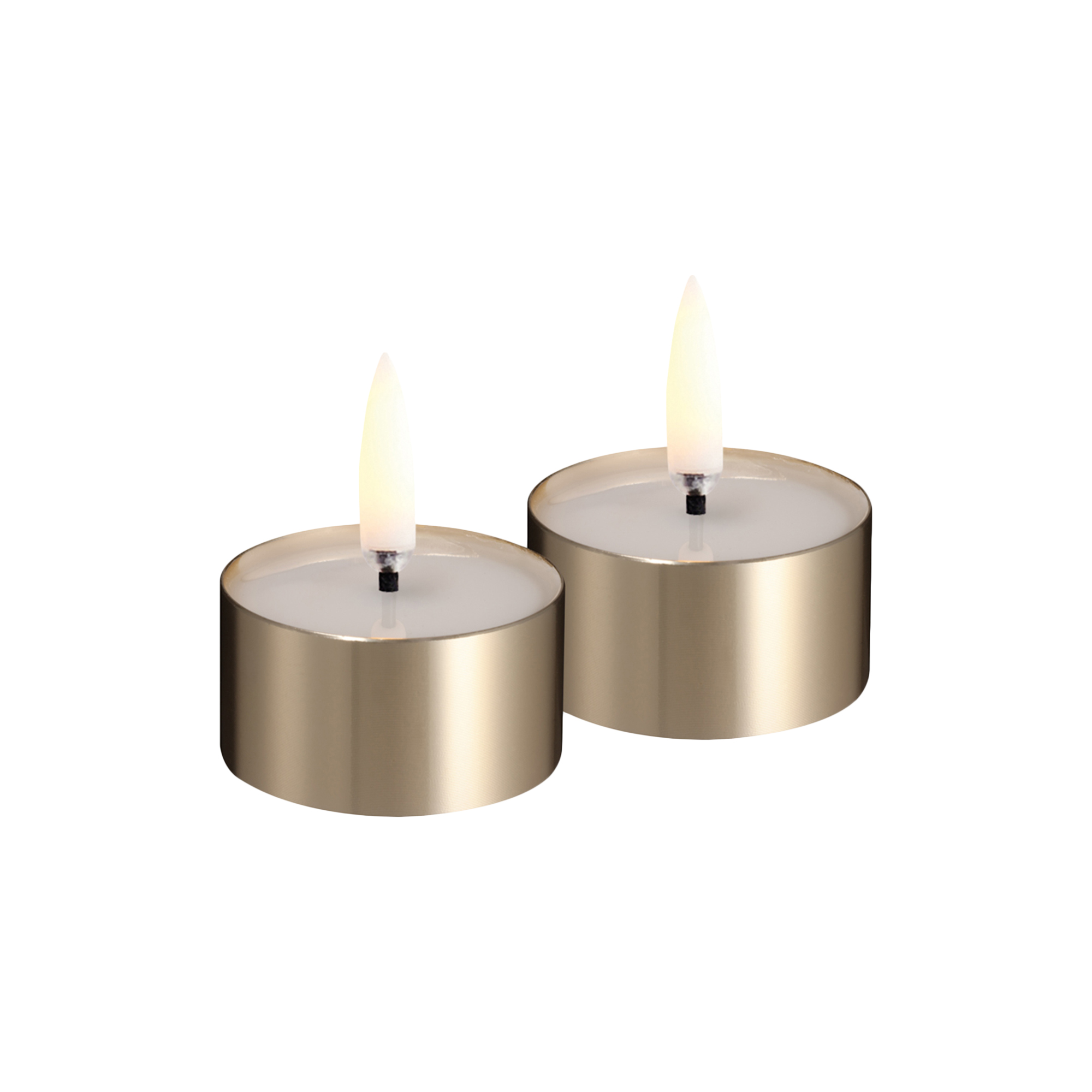 Uyuni Lighting - LED melted tealight 2-pack, metal brass