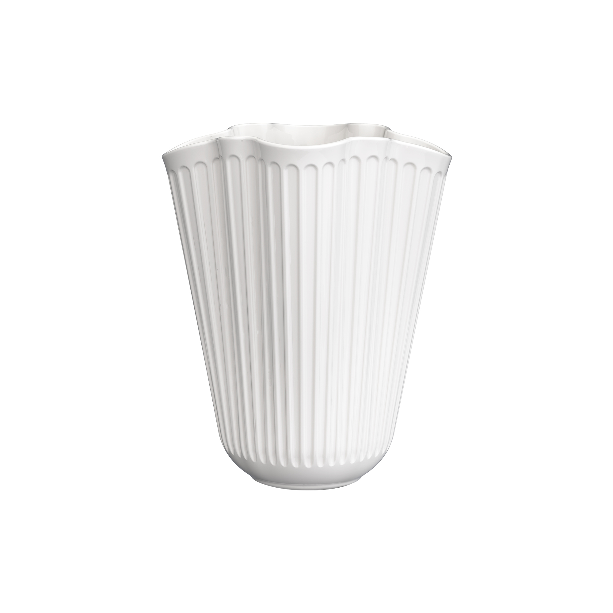 Kähler - Hammershøi Unfold Vase, hvid - H20.5 cm