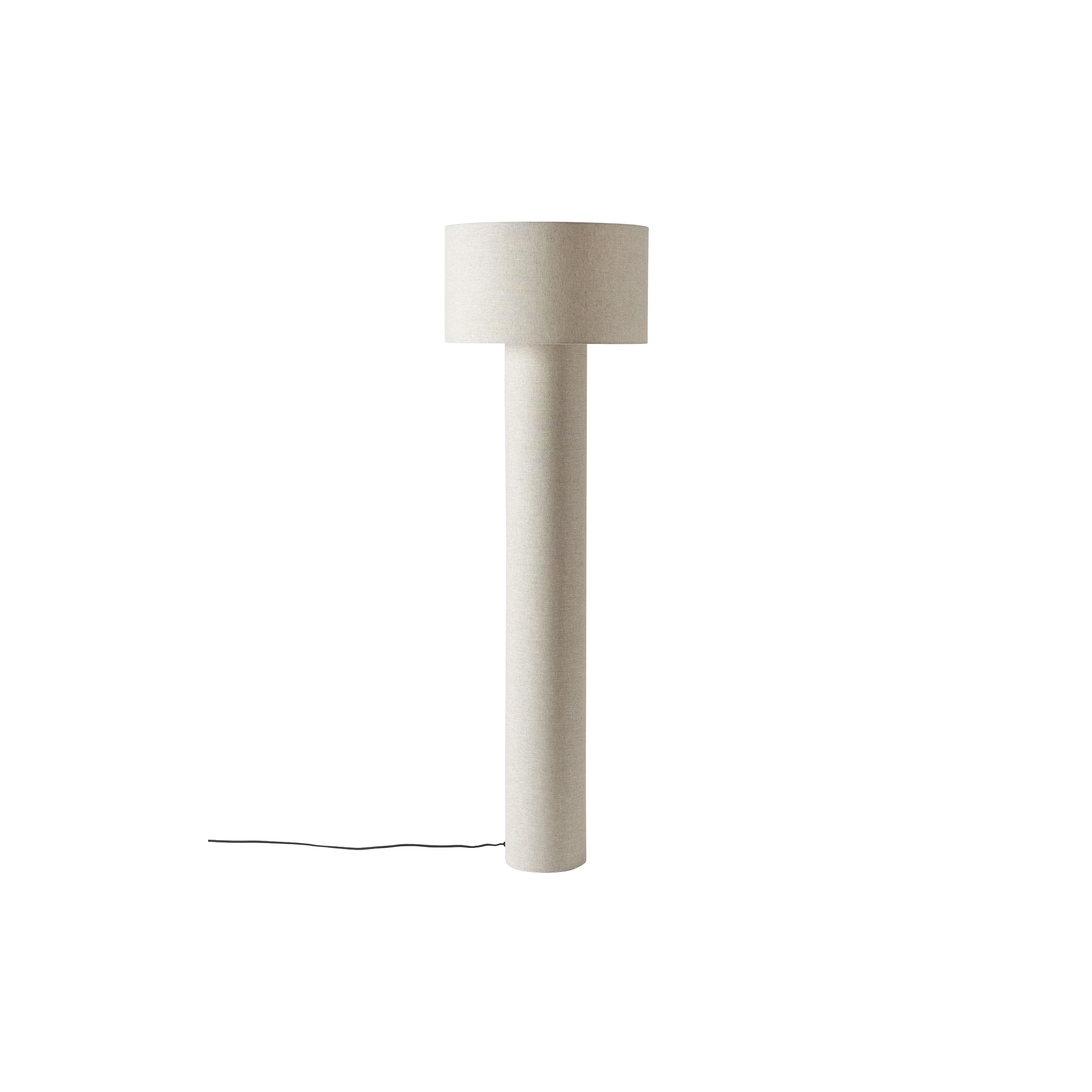 Westwing Collection - Ron Linen Floor Lamp, linned light beige