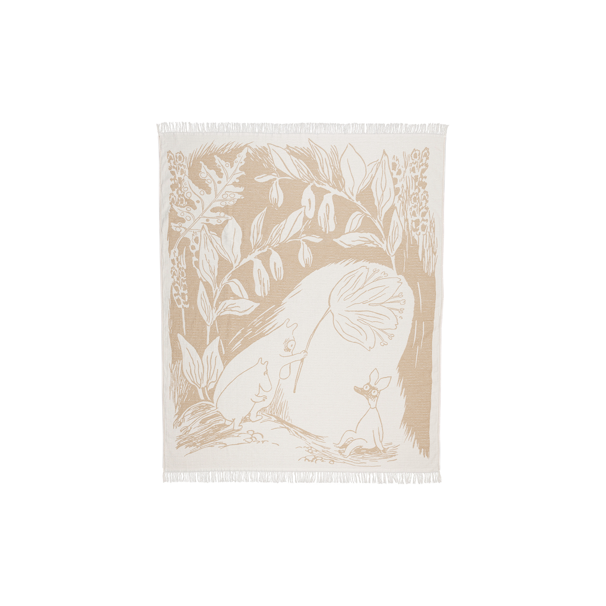 Moomin Arabia - Mumi bomuldstæppe, beige