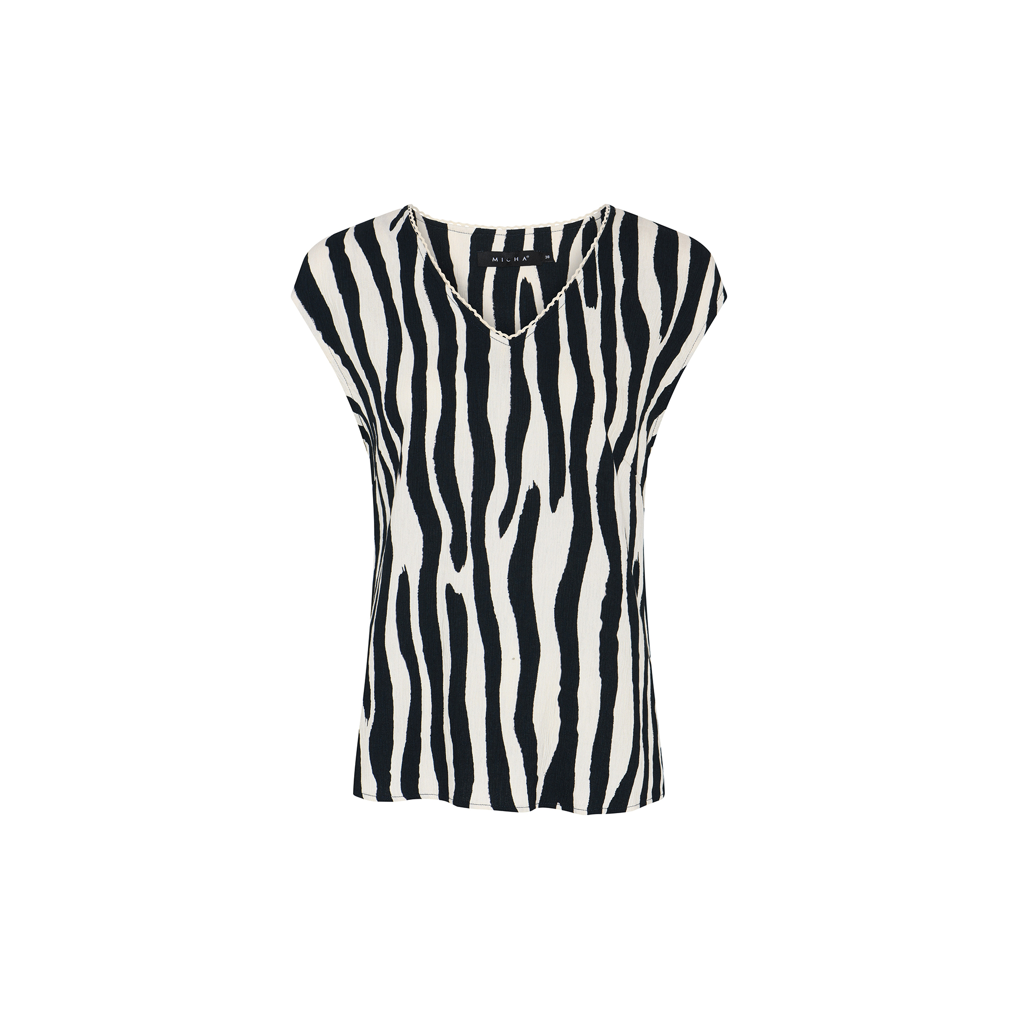 Micha - Urban Print, black/off white print - Str. 34