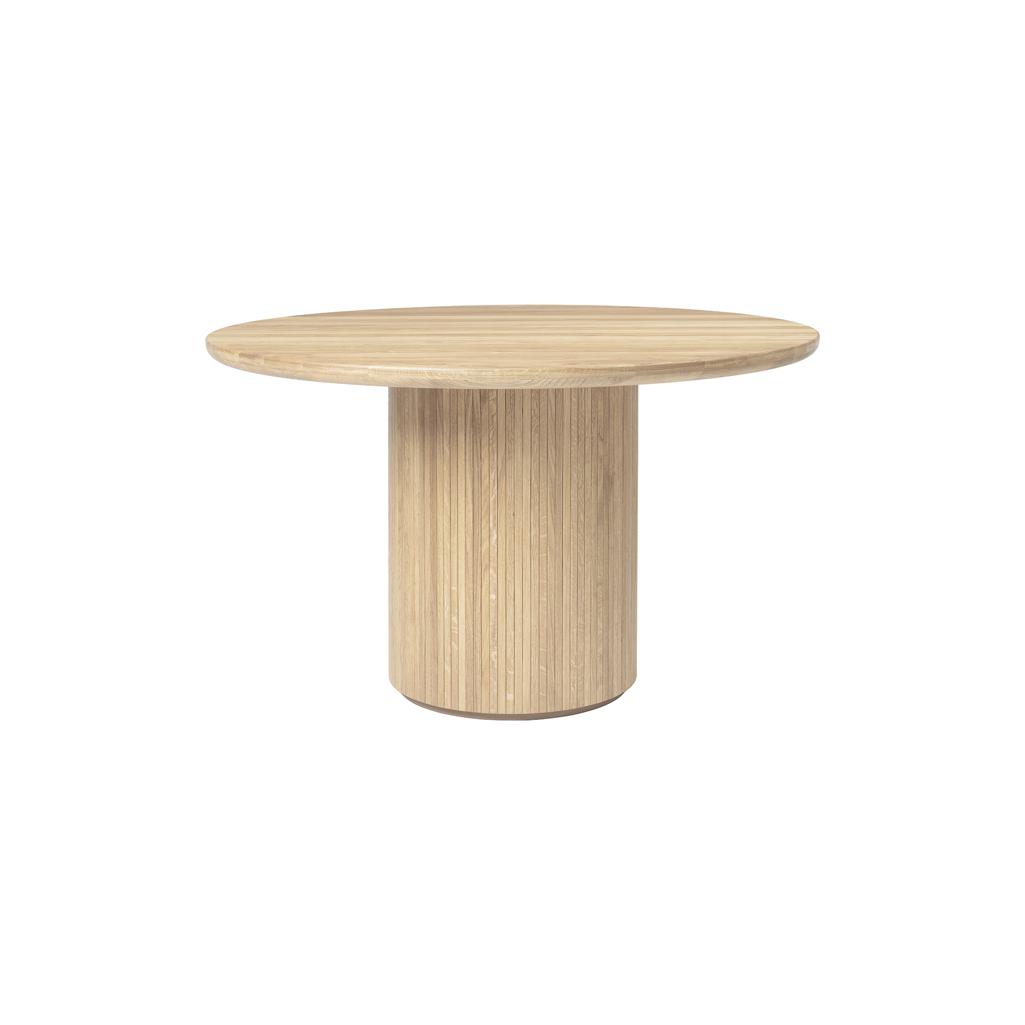 GUBI - Moon Round Dining Table, soap treated oak - Ø120 cm