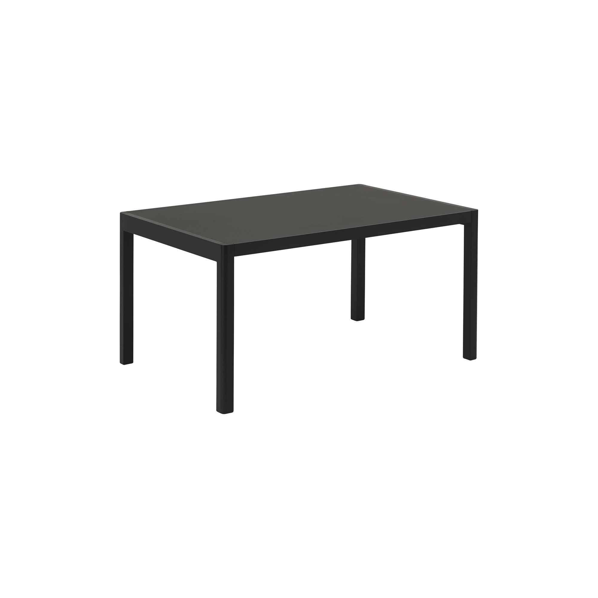 Muuto - Workshop Table, black linoleum/black, Outline - 140x92 cm