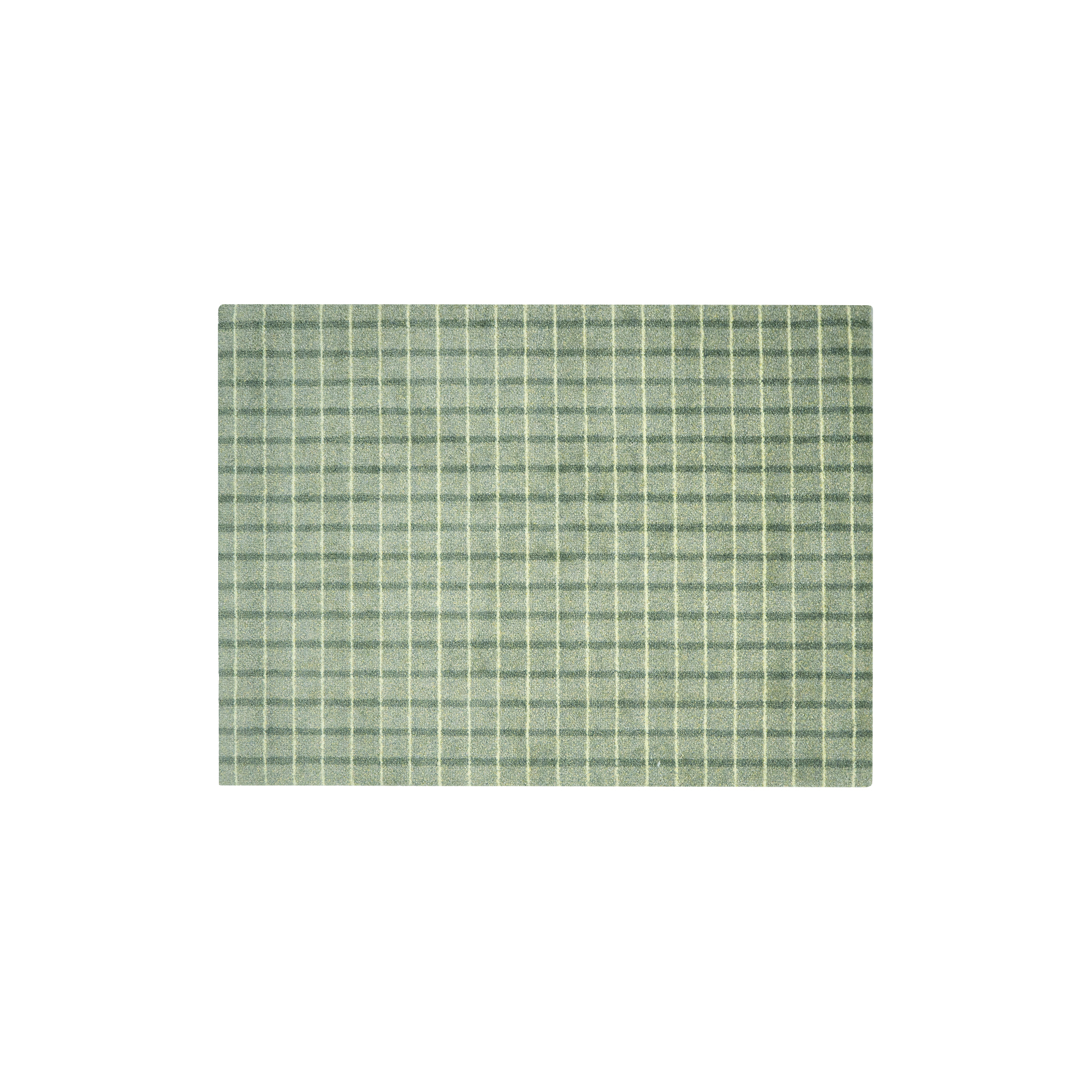 Heymat - Grid Matcha Lemon dørmåtte - 85x115 cm