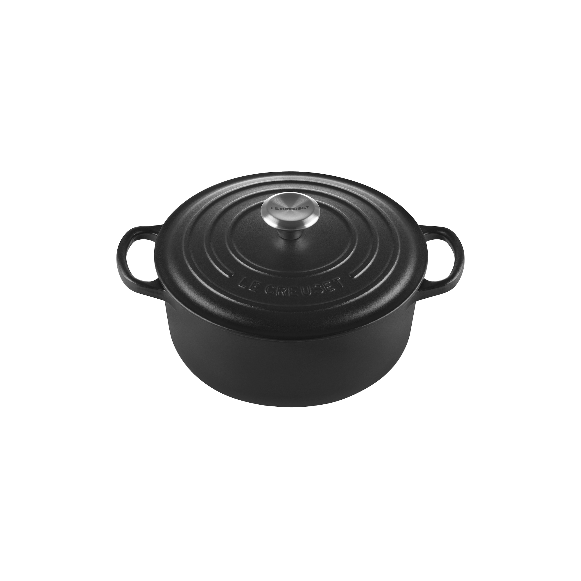 Le Creuset - Signature rund støbejernsgryde Ø 20 cm, matte black - Ø20 cm