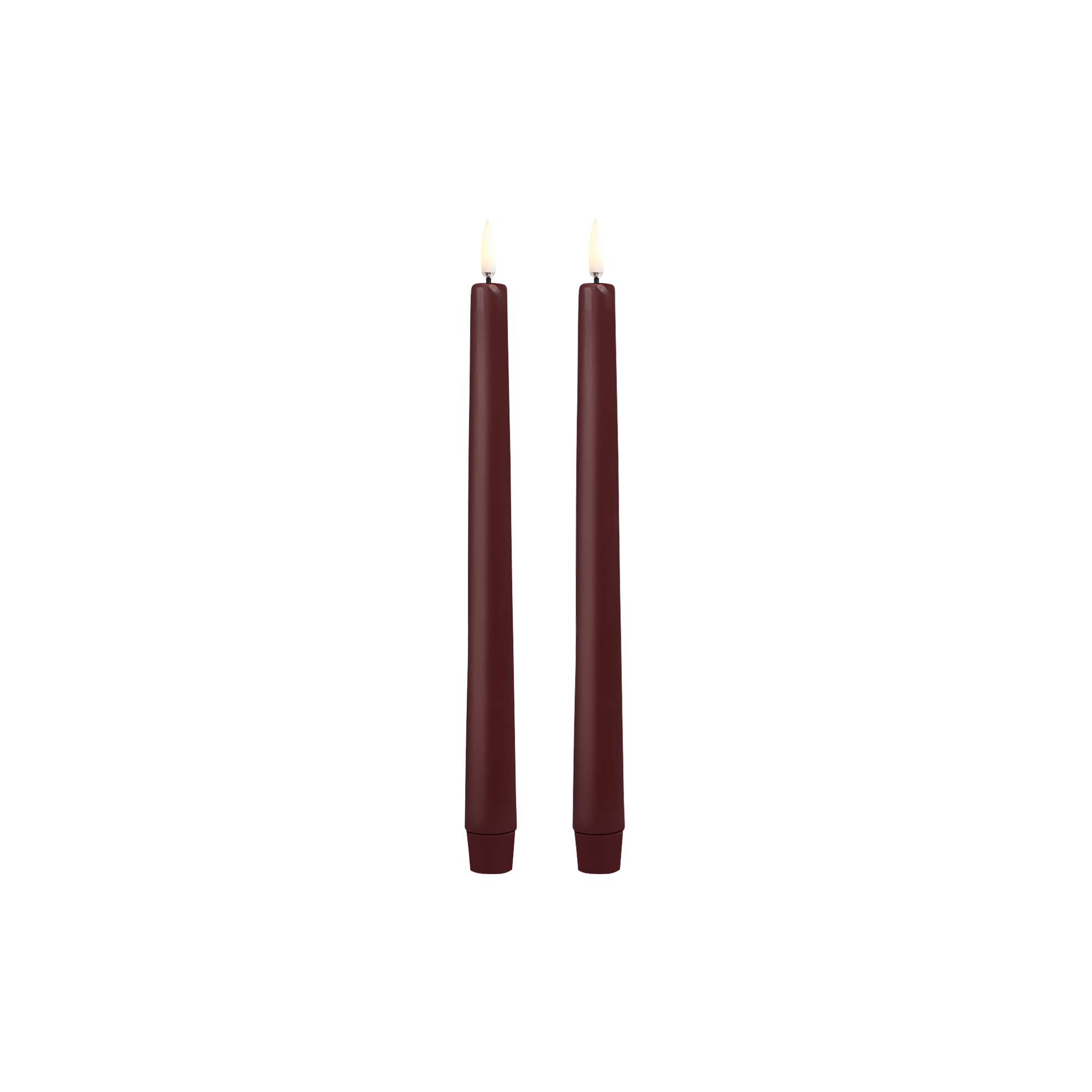 Uyuni Lighting - LED taper candle 2-pack, wine red