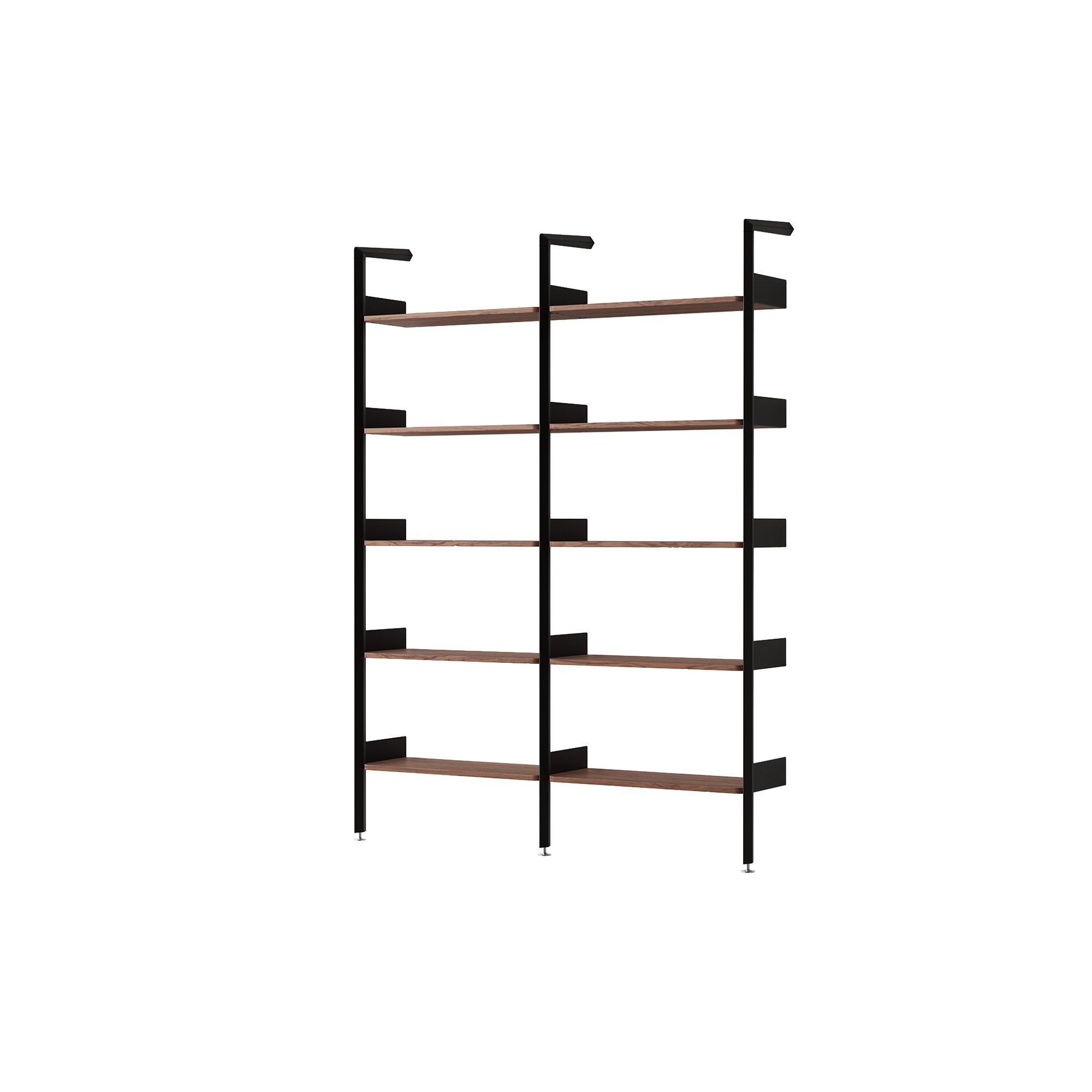 &Tradition - Rombe IF1 & IF4 Shelving System Configuration A, anthracite/walnut