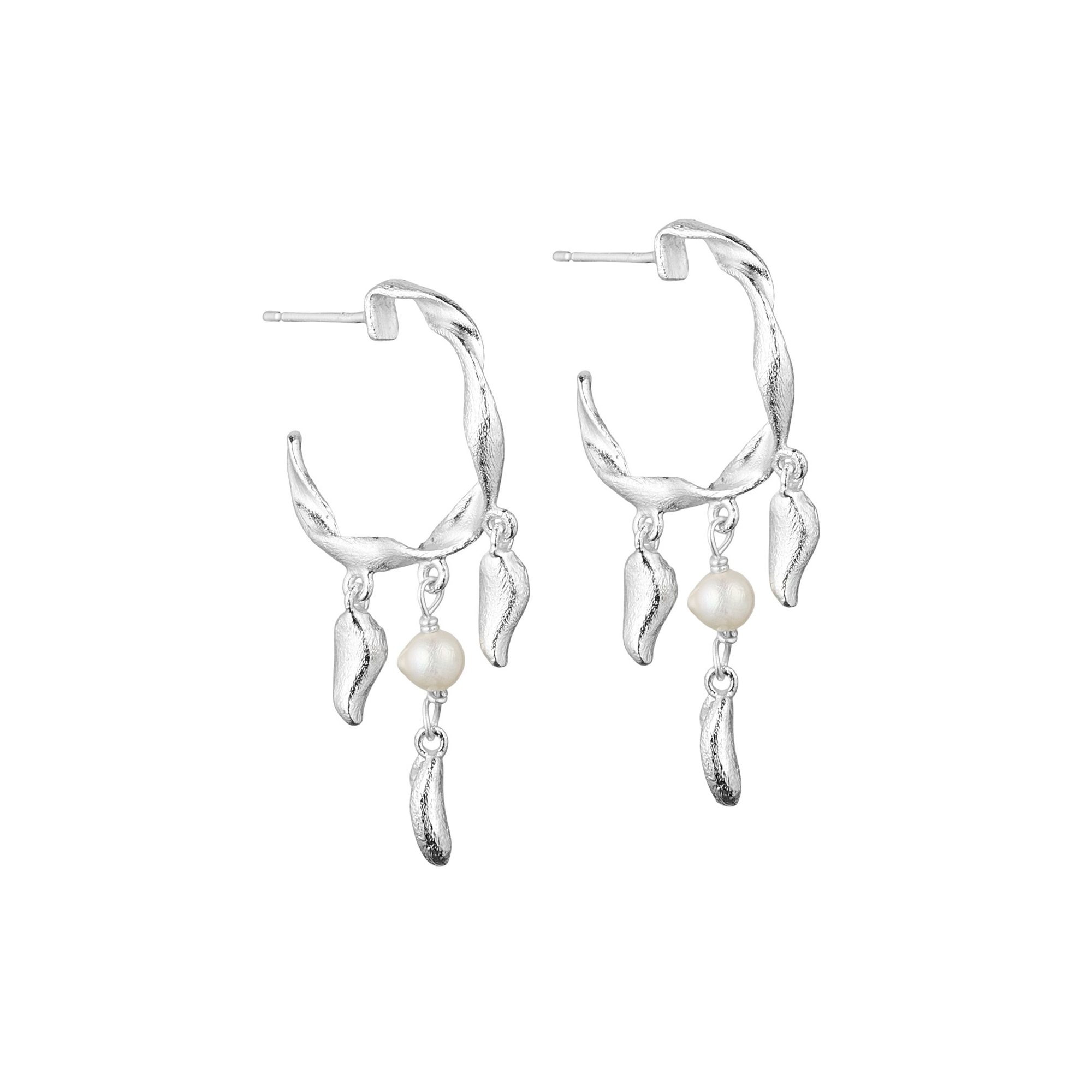 Pure by Nat - Nadia hoops, forsølvet