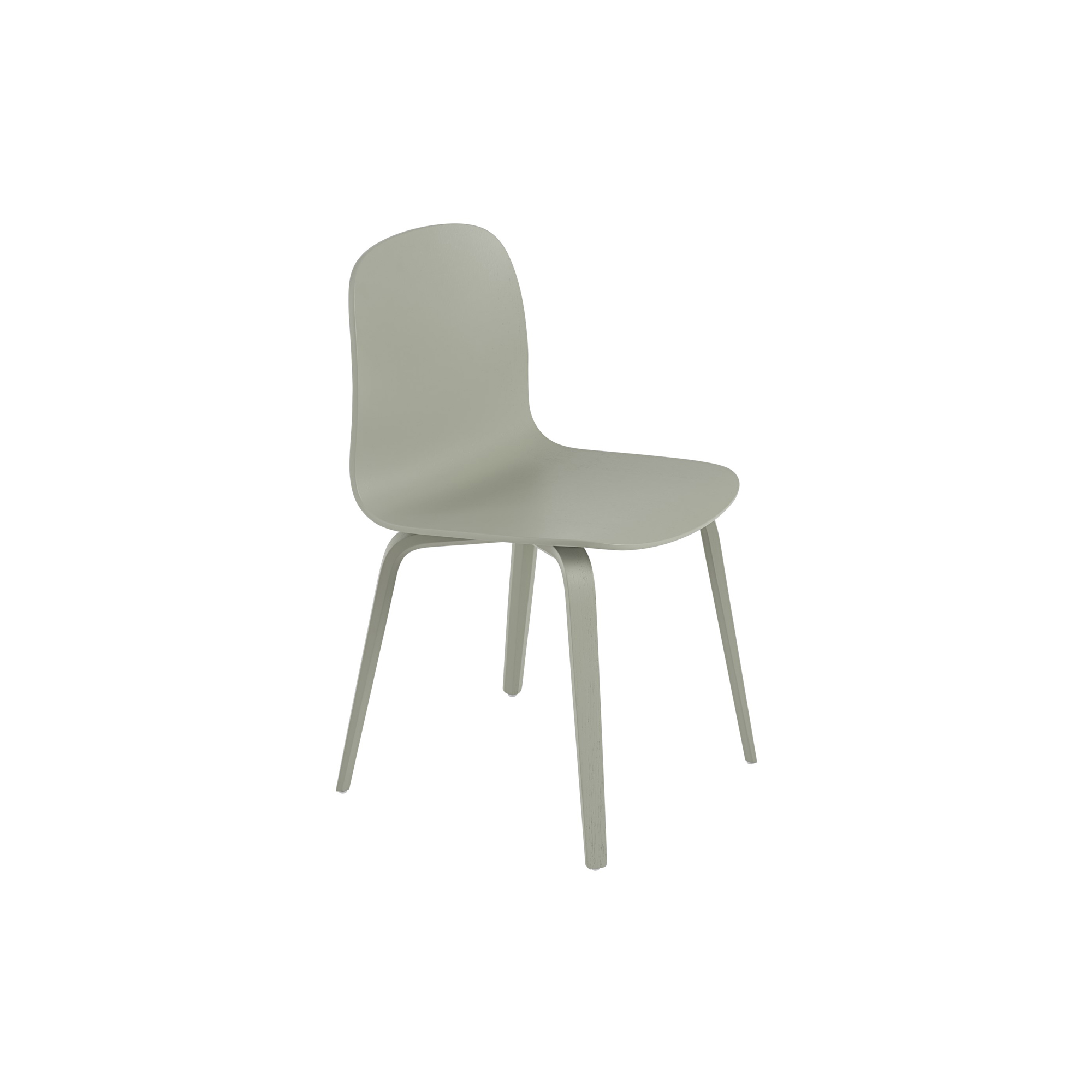 Muuto - Visu Chair with Wood Base, dusty green