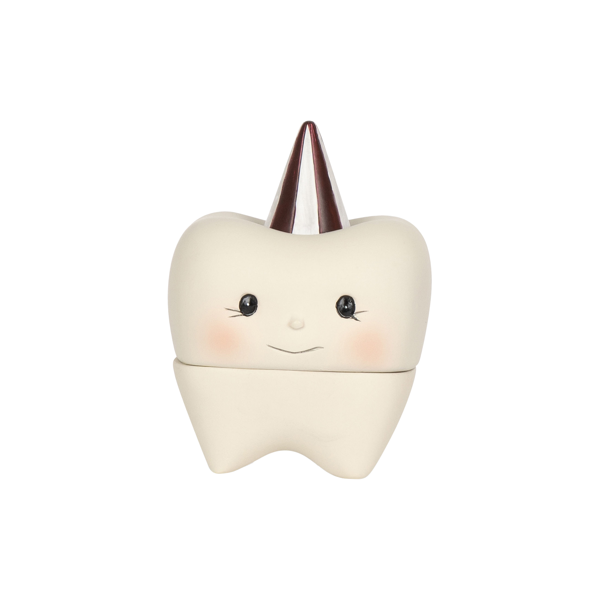 Konges Sløjd - Tandæske, off white - Højde: 9 cm.