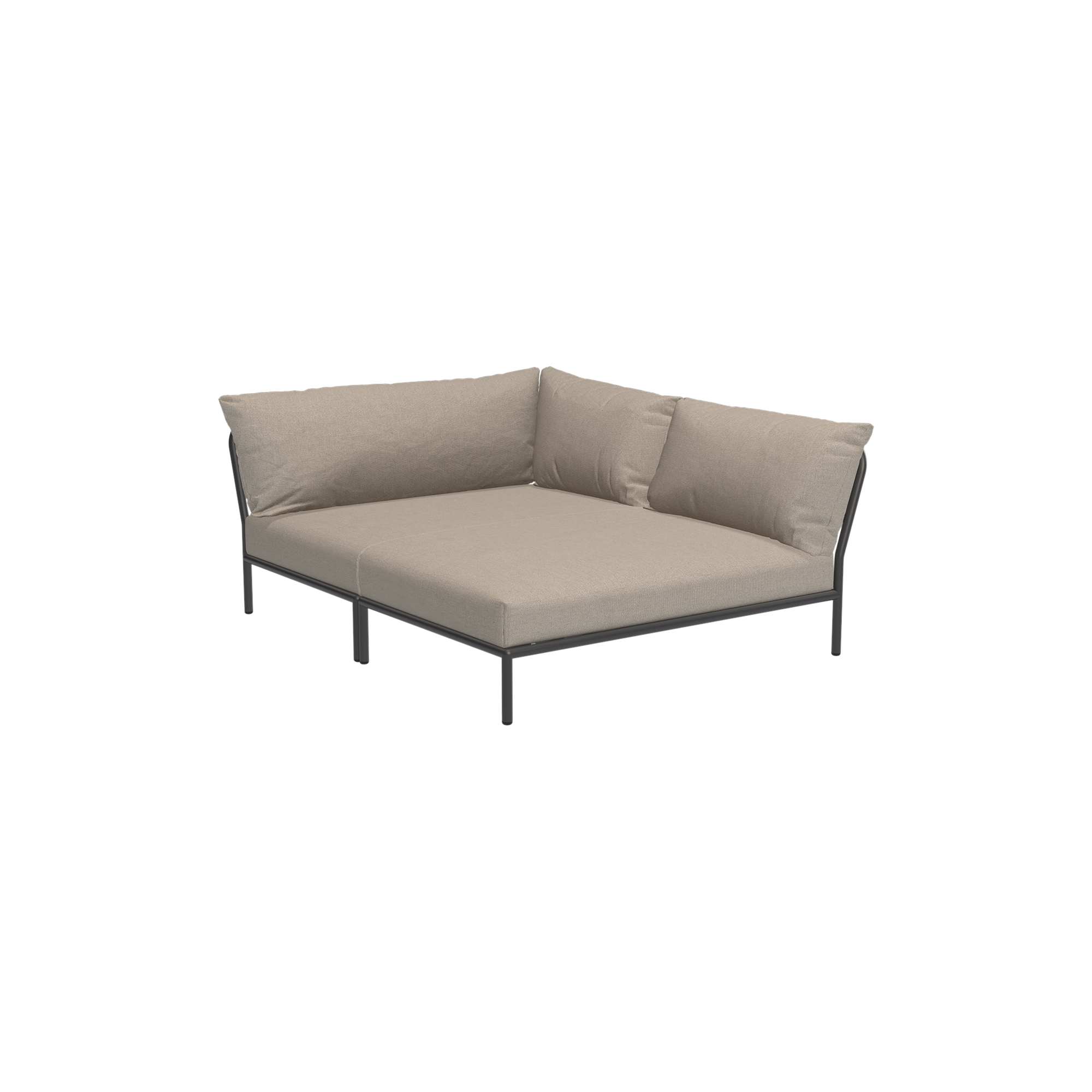 HOUE - LEVEL2 Cozy højrevendt loungesofa, Sunbrella Heritage ash - H: 68,5 x B: 173,5 x D: 139 cm.
