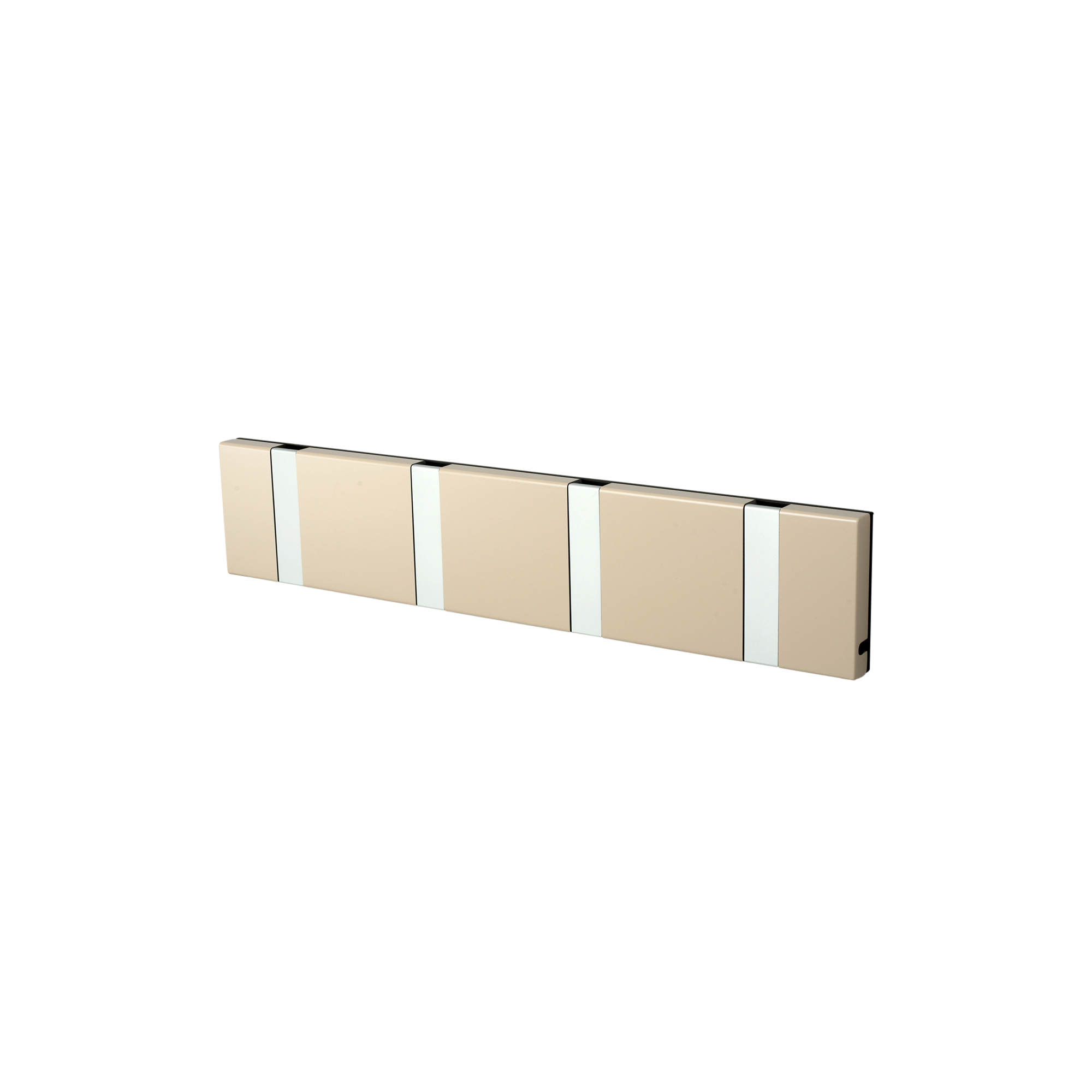 LoCa - KNAX vandret 4 knagerække, latte/grå - H: 7,9 x L: 39,6 x D: 1,8 cm.