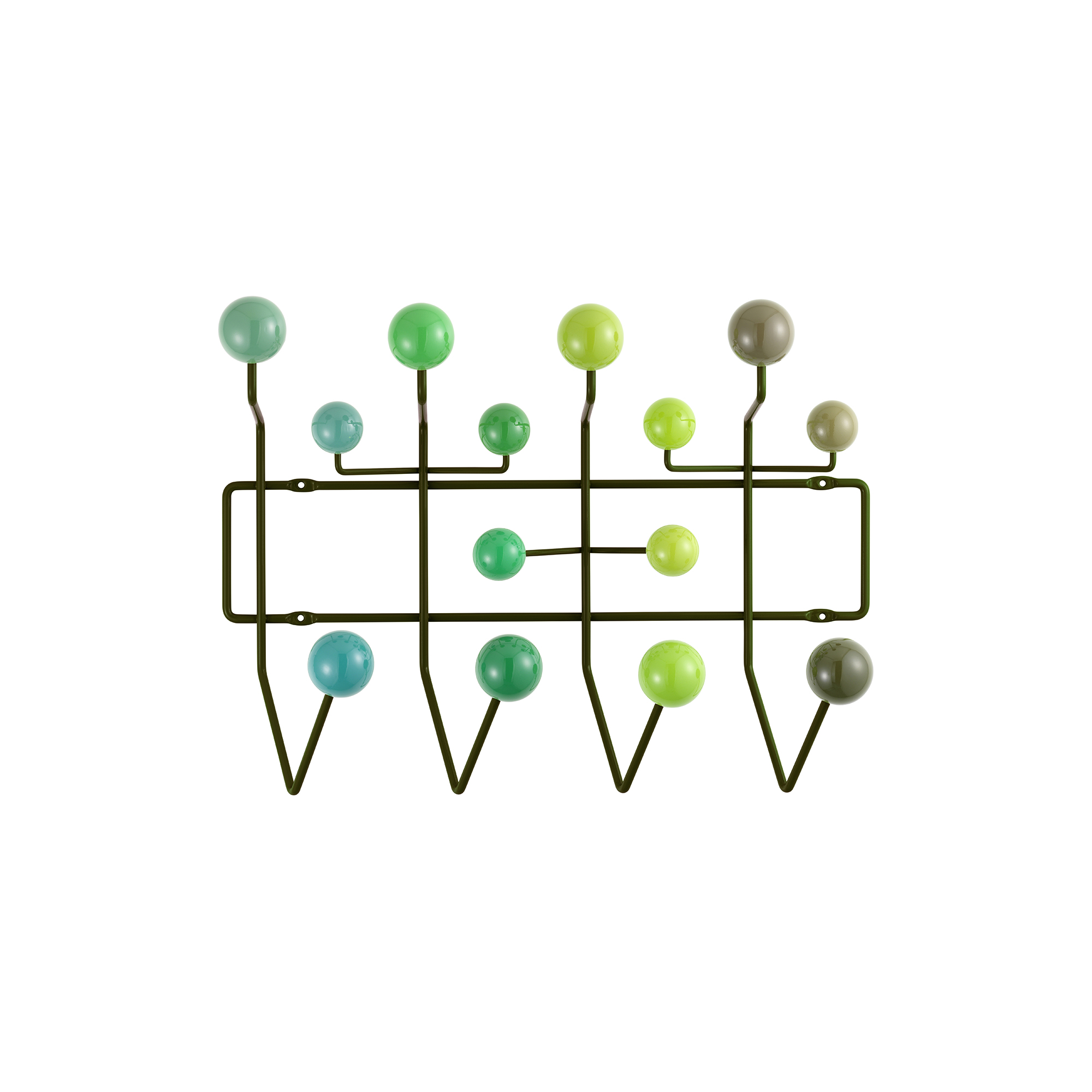 Vitra - Hang It All knagerække, green - H: 37 x B: 50,5 x D: 17 cm.