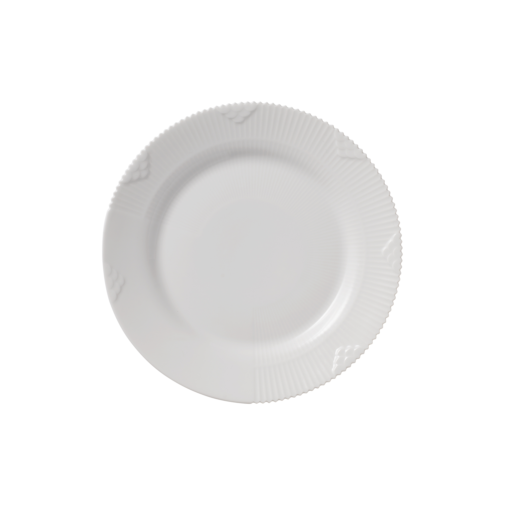 Royal Copenhagen - Hvid Elements tallerken Ø 19 cm