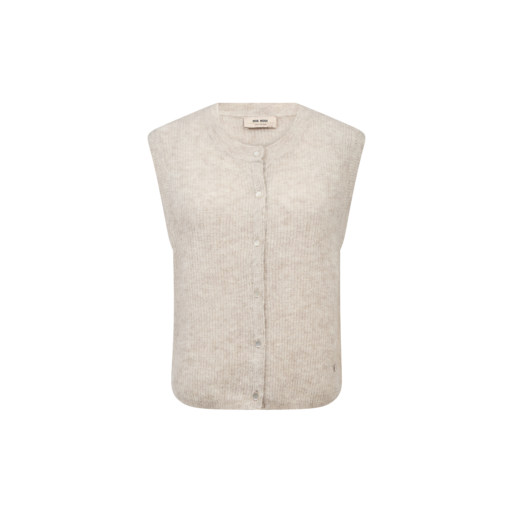 MOS MOSH - MMAlmine Thora Knit Vest, feather gray - Str. L