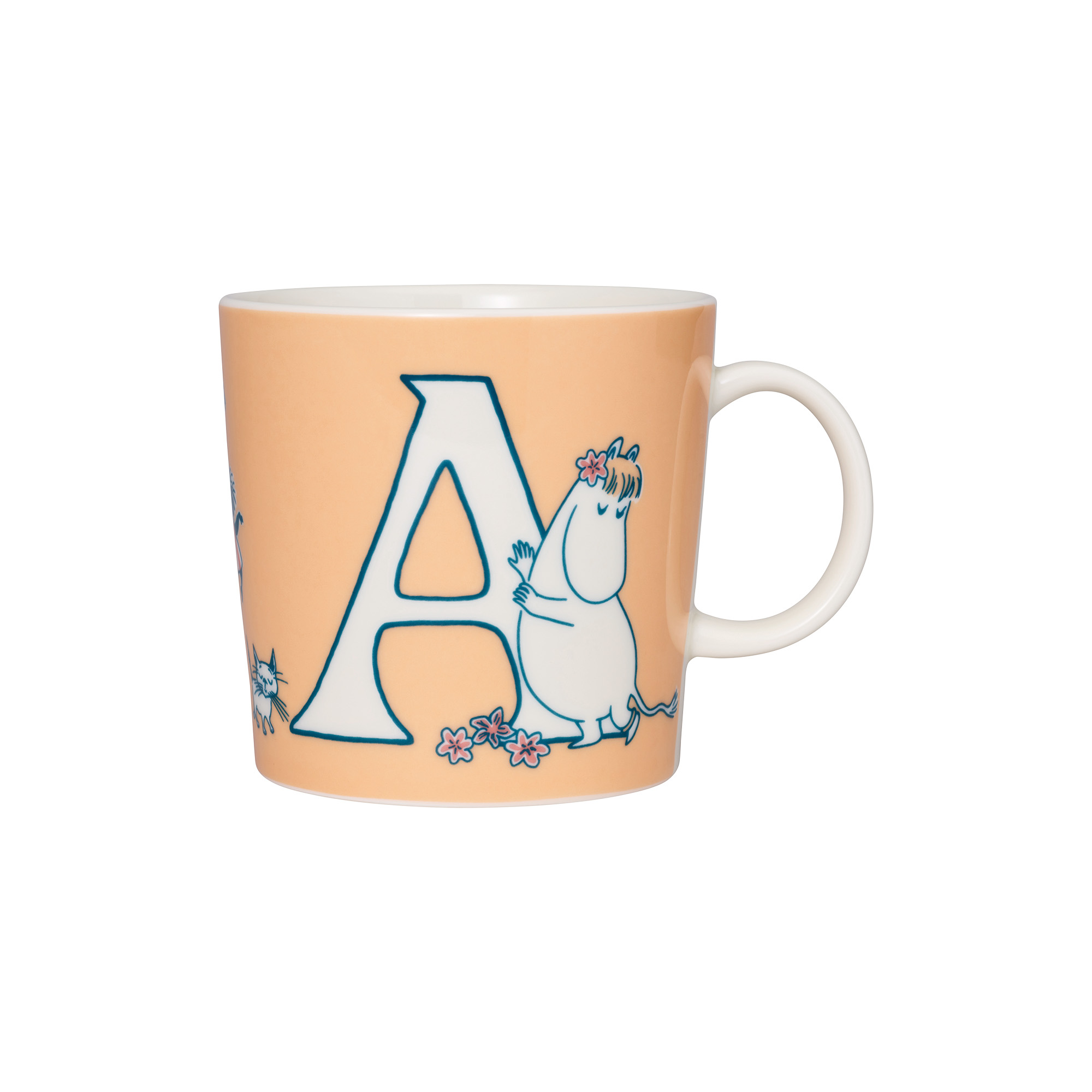 Moomin Arabia - Mumi krus 40 cl Alfabet A, Alfabet kollektion