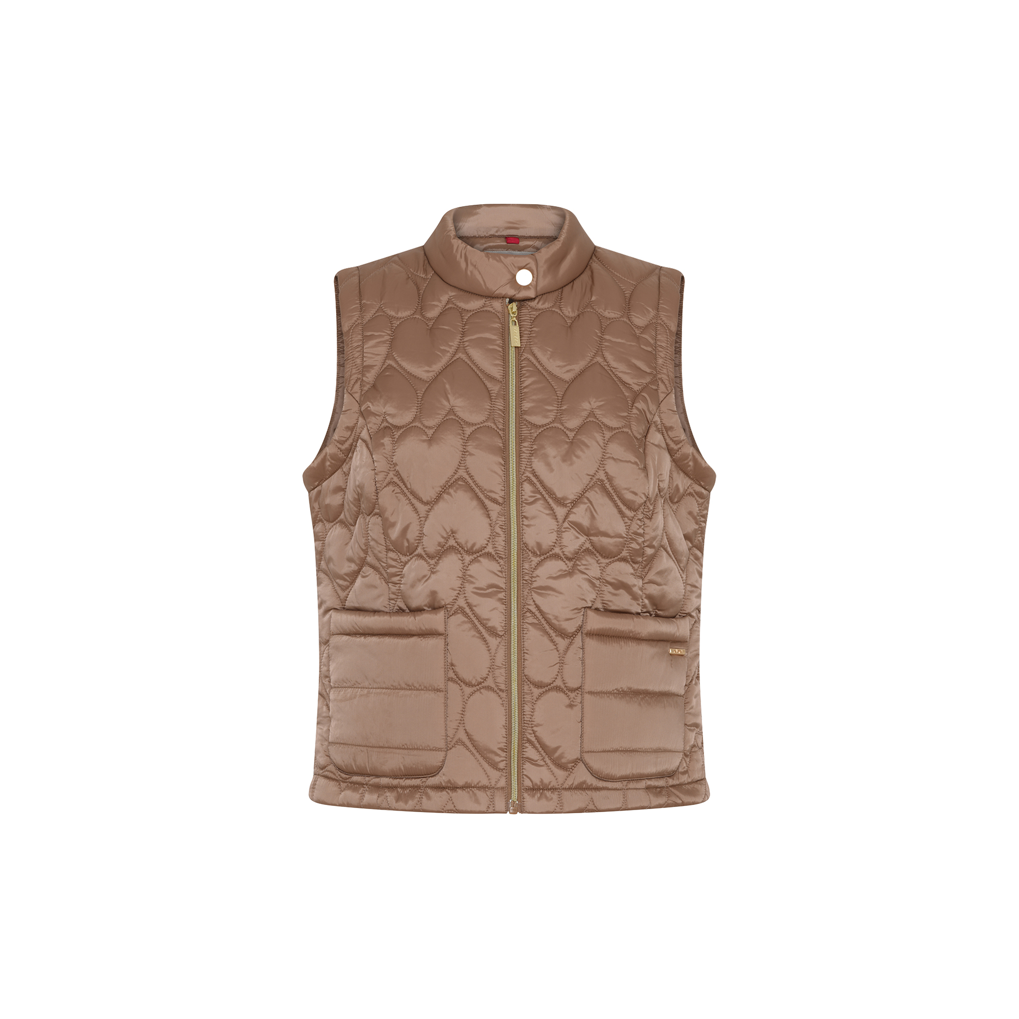 Micha - Waistcoat Autumn Love Quilt, nougat - Str. 42