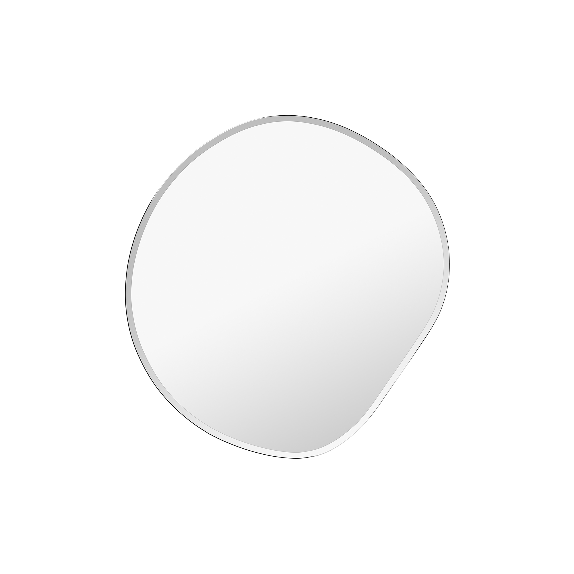 Ferm Living - Pond Mirror XL, dark chrome - X-Large