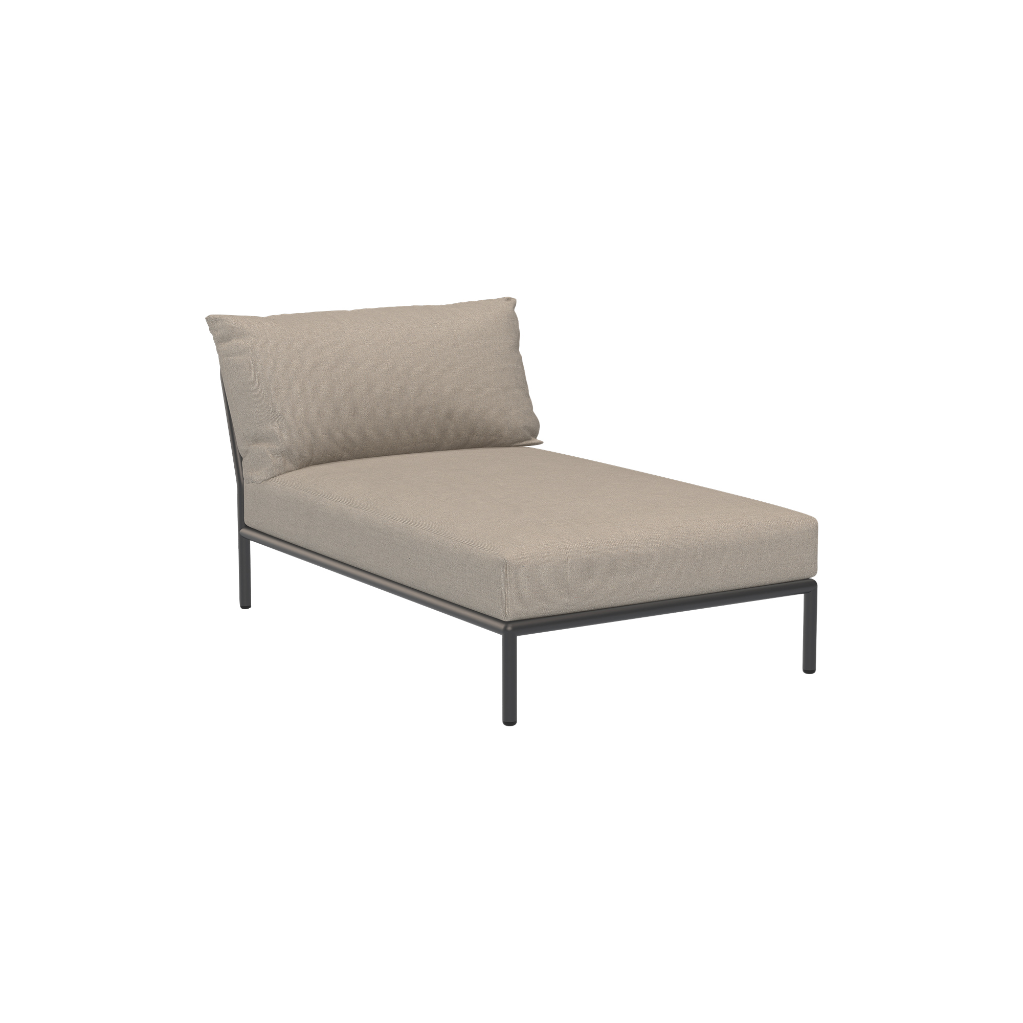 HOUE - LEVEL2 Chaiselong, Sunbrella Heritage ash - H: 68,5 x B: 81 x D: 139 cm.