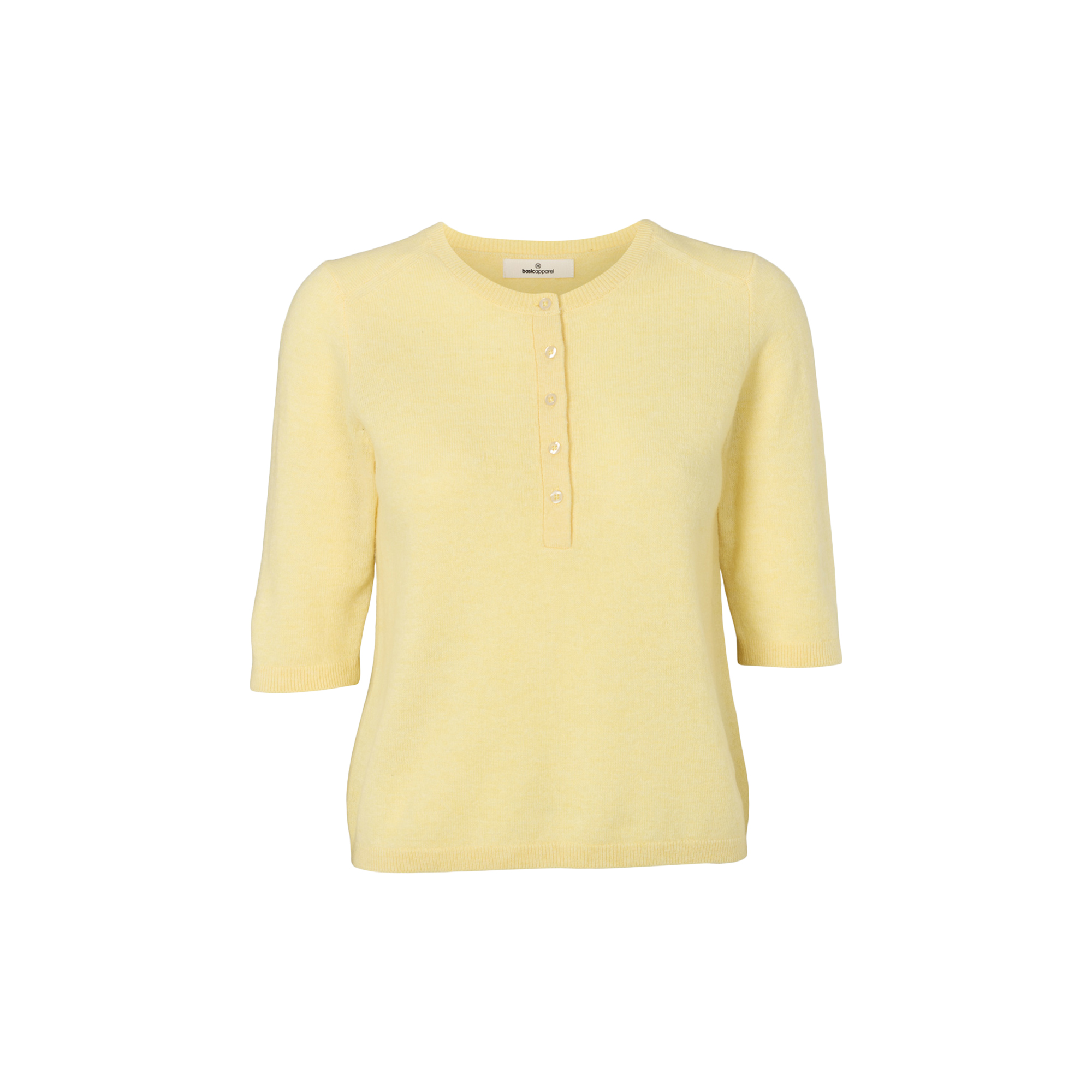 Basic Apparel - Selem Granddad Tee, sunlight - Str. M