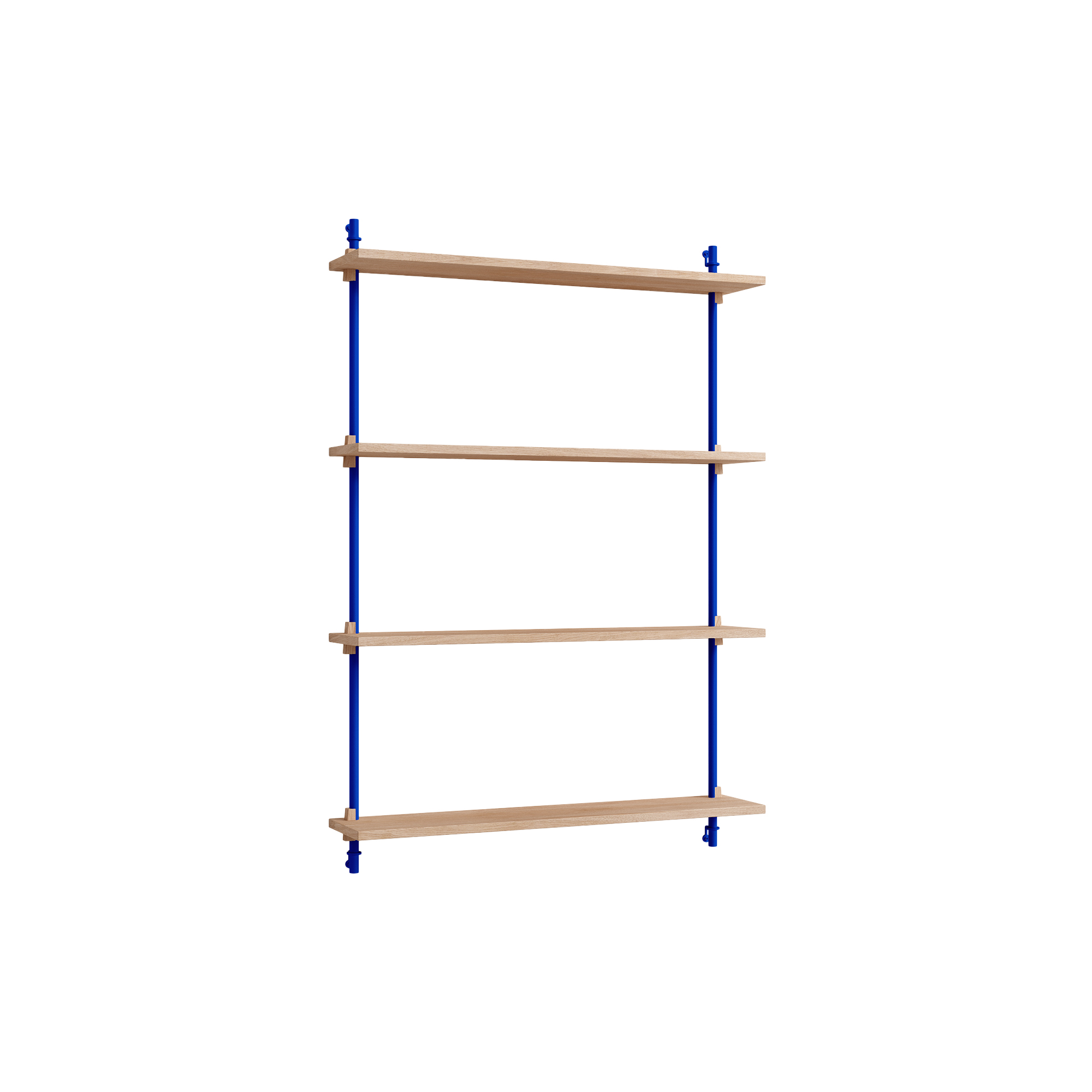 MOEBE - Wall Shelving Medium, oak/deep blue