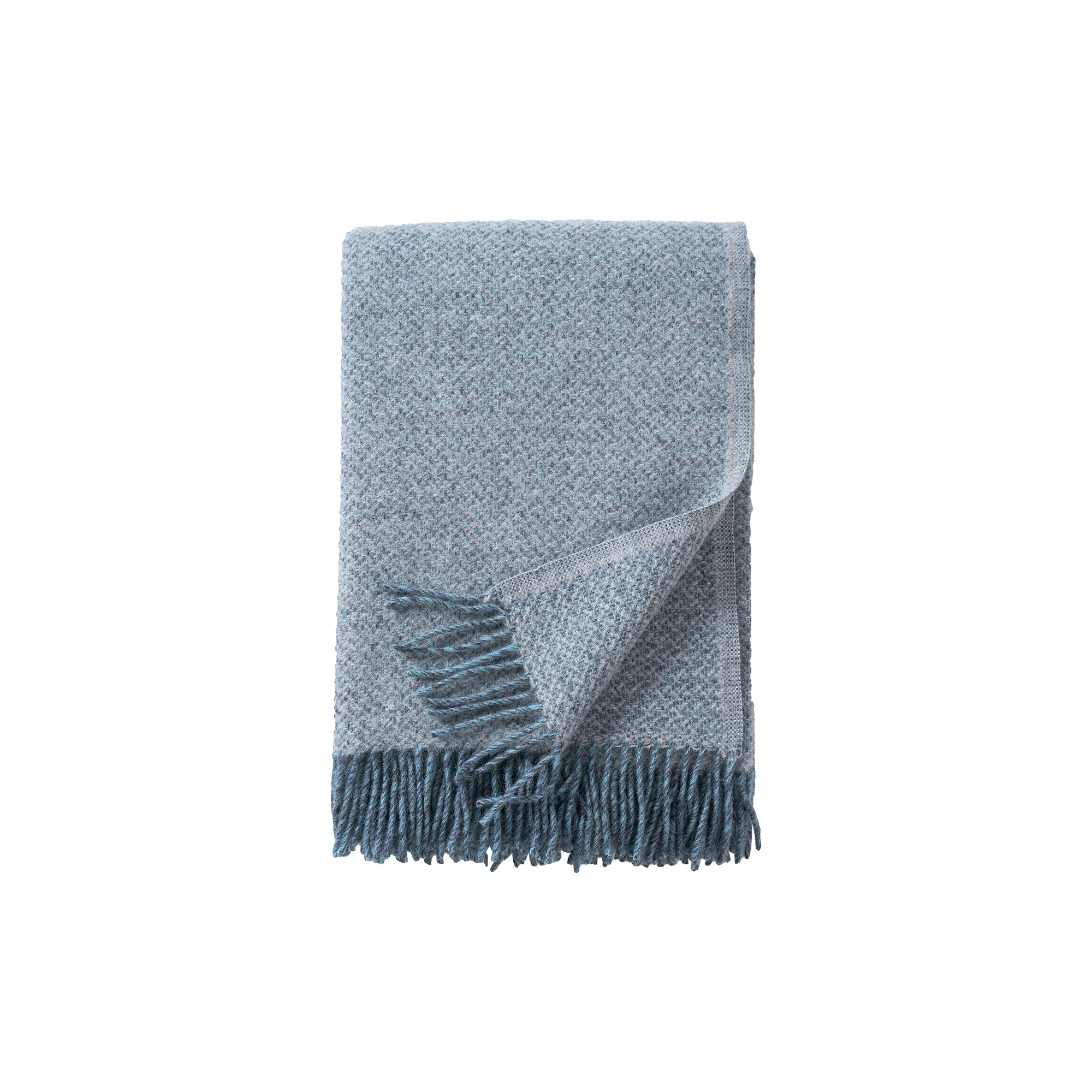 Klippan Yllefabrik - Vito plaid, lead blue - 130x200 cm.