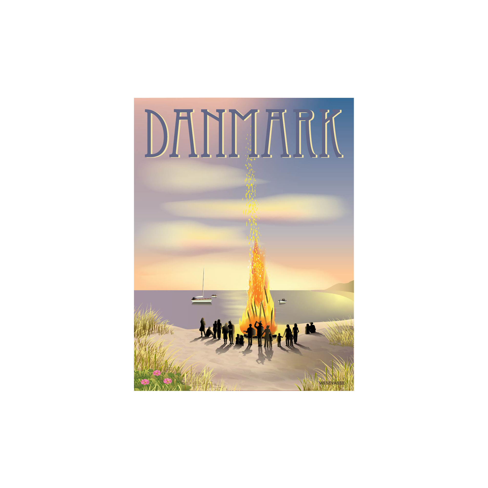 ViSSEVASSE - Denmark Sankt Hans plakat - 50x70 cm