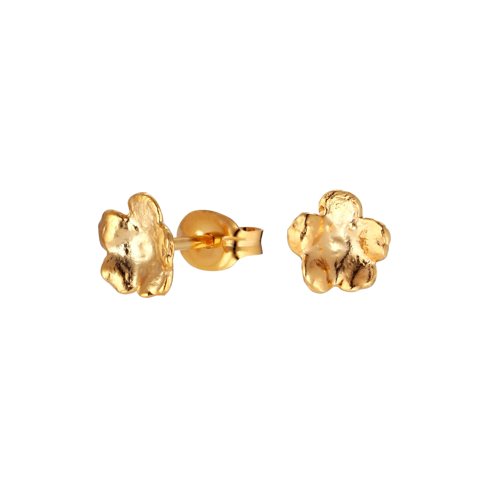 Flora Danica Jewellery - Forglemmigej ørestik, forgyldt