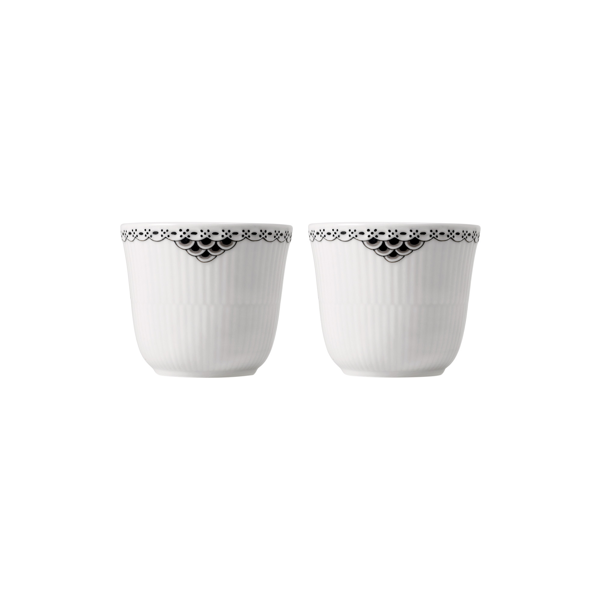 Royal Copenhagen - Sort Riflet Blonde krus 26 cl 2 stk.
