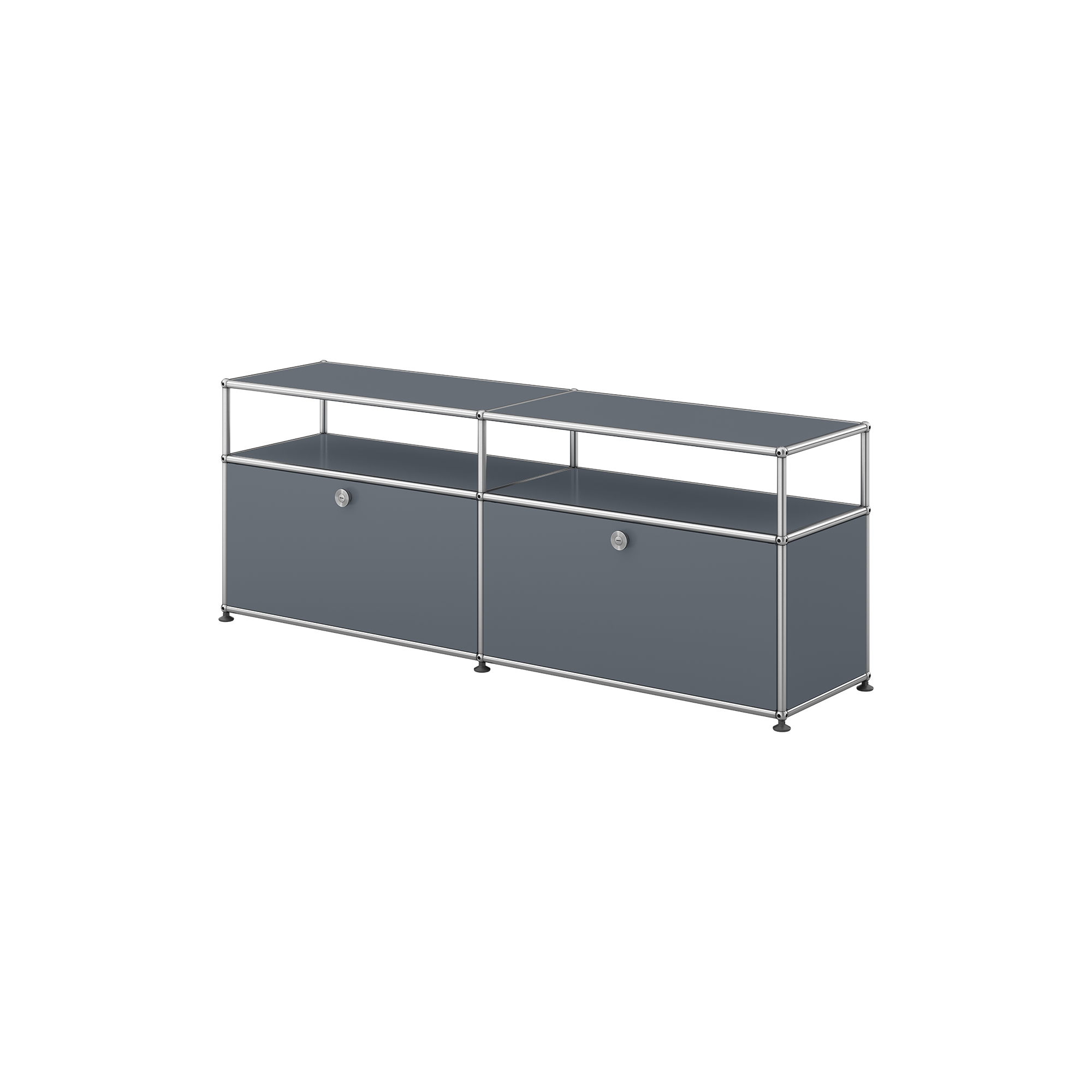 USM Haller - USM Haller | Model O2 | USM Mid-Grey | TV-møbel