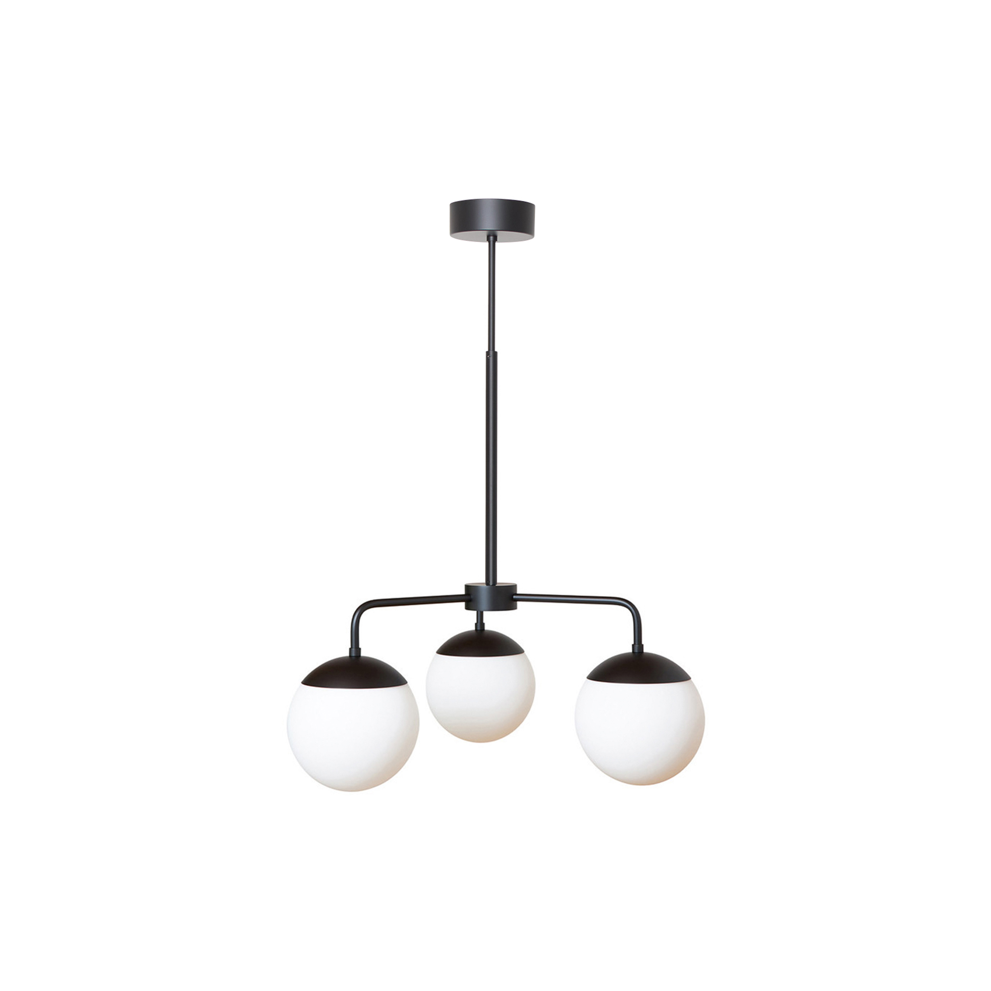 Rubn - Lord 3 Chandelier, black/opal