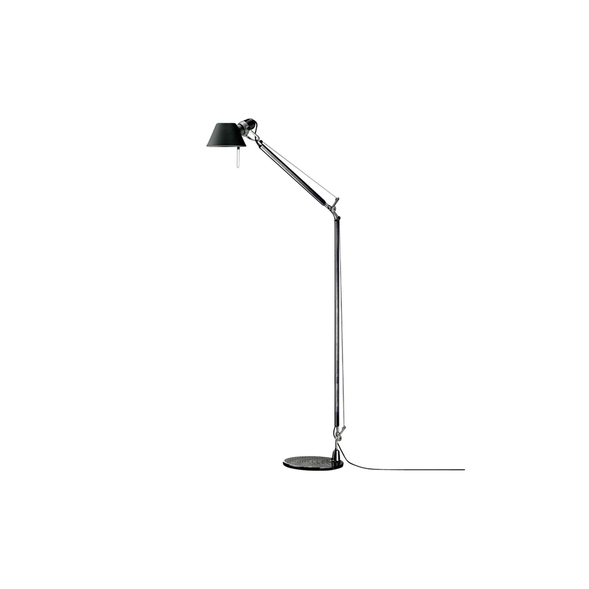 Artemide - Tolomeo Lettura gulvlampe, sort - H: 108-167 x Ø 23 cm.